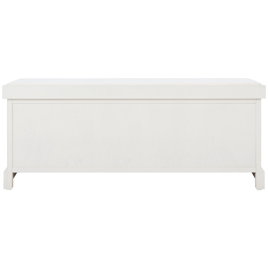 Banc de rangement à 3 tiroirs SAFAVIEH Fiorello avec coussins - 47,3 L x 15 L x 19 H - 47 L x 15 P x 19 H