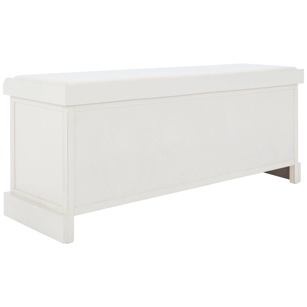 Banc de rangement à 3 tiroirs SAFAVIEH Fiorello avec coussins - 47,3 L x 15 L x 19 H - 47 L x 15 P x 19 H