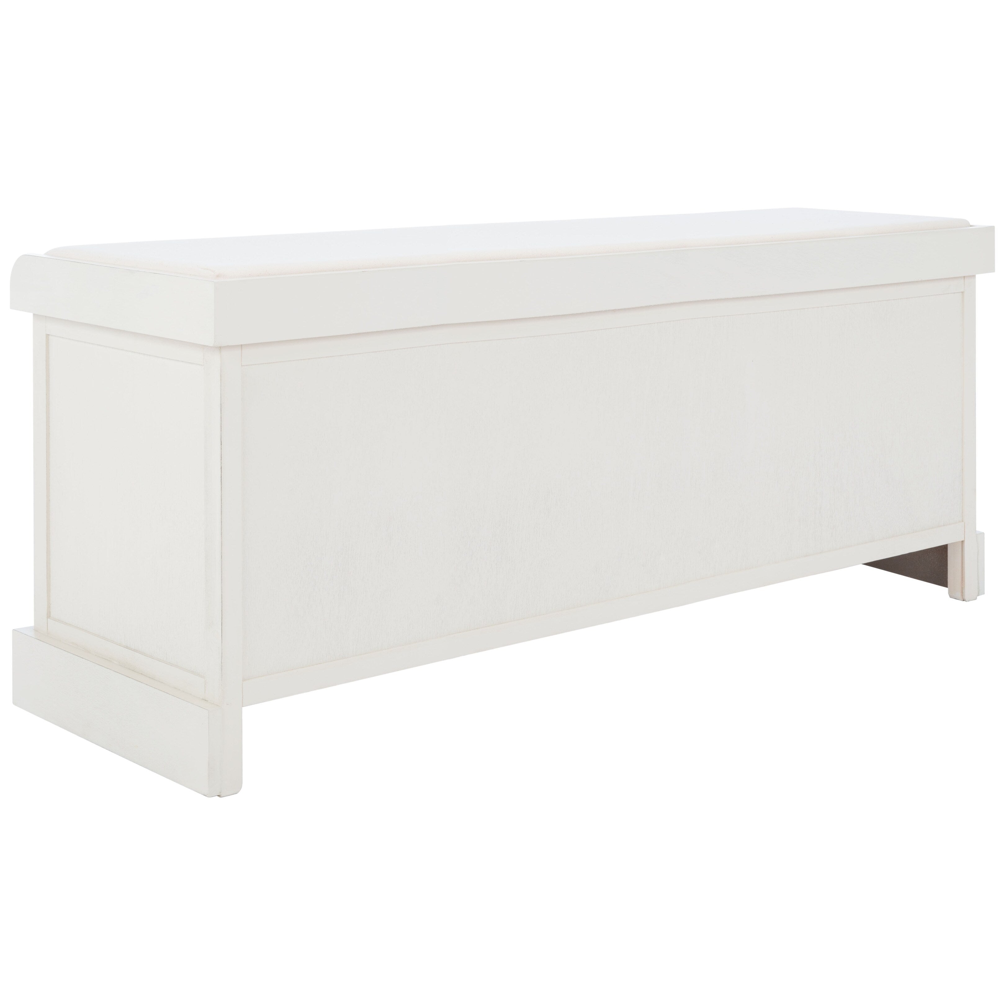 Banc de rangement à 3 tiroirs SAFAVIEH Fiorello avec coussins - 47,3 L x 15 L x 19 H - 47 L x 15 P x 19 H