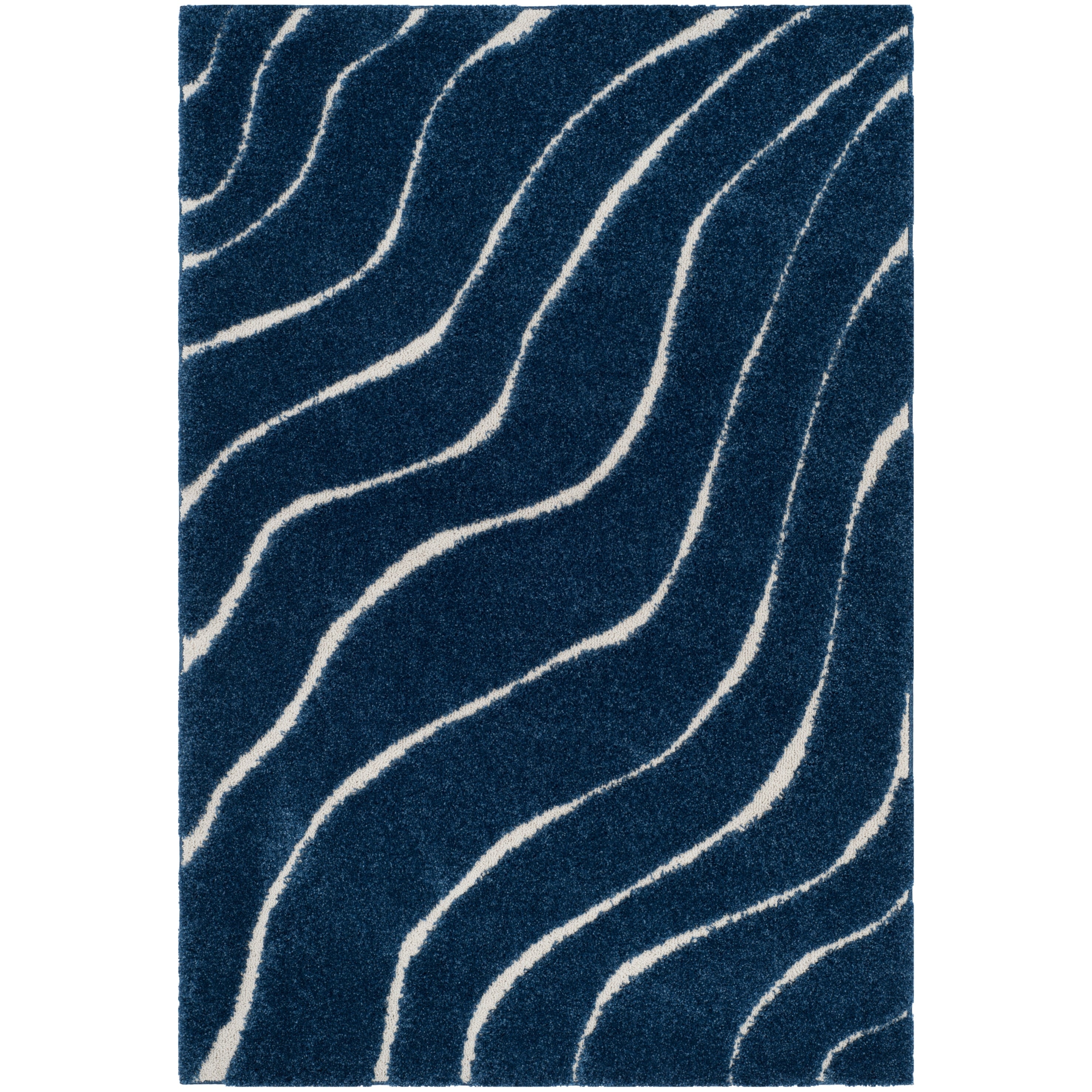 SAFAVIEH Florida Shag Borbala Soft Serene Waves 1.2-inch Thick