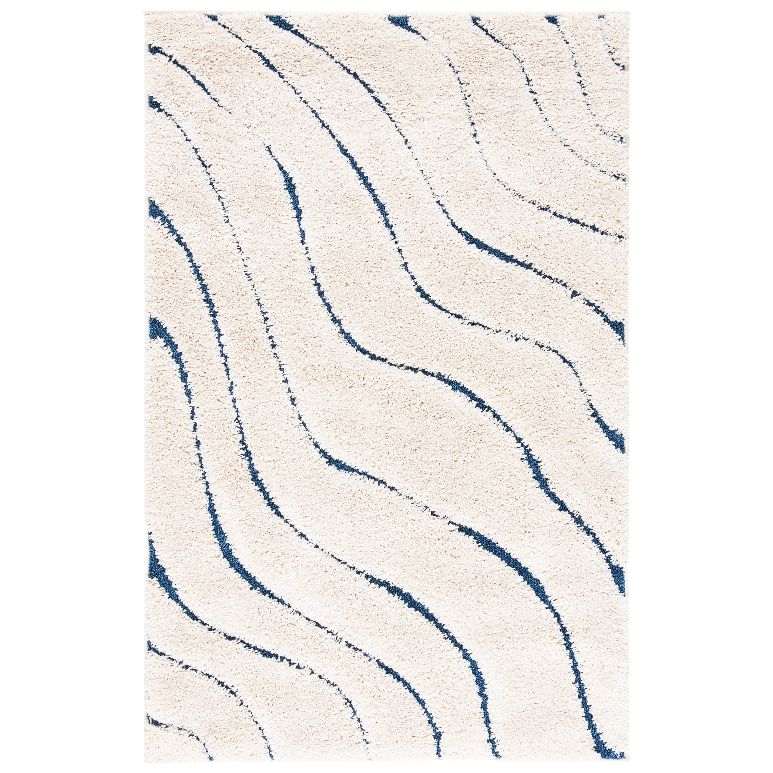 SAFAVIEH Florida Shag Borbala Soft Serene Waves 1.2-inch Thick