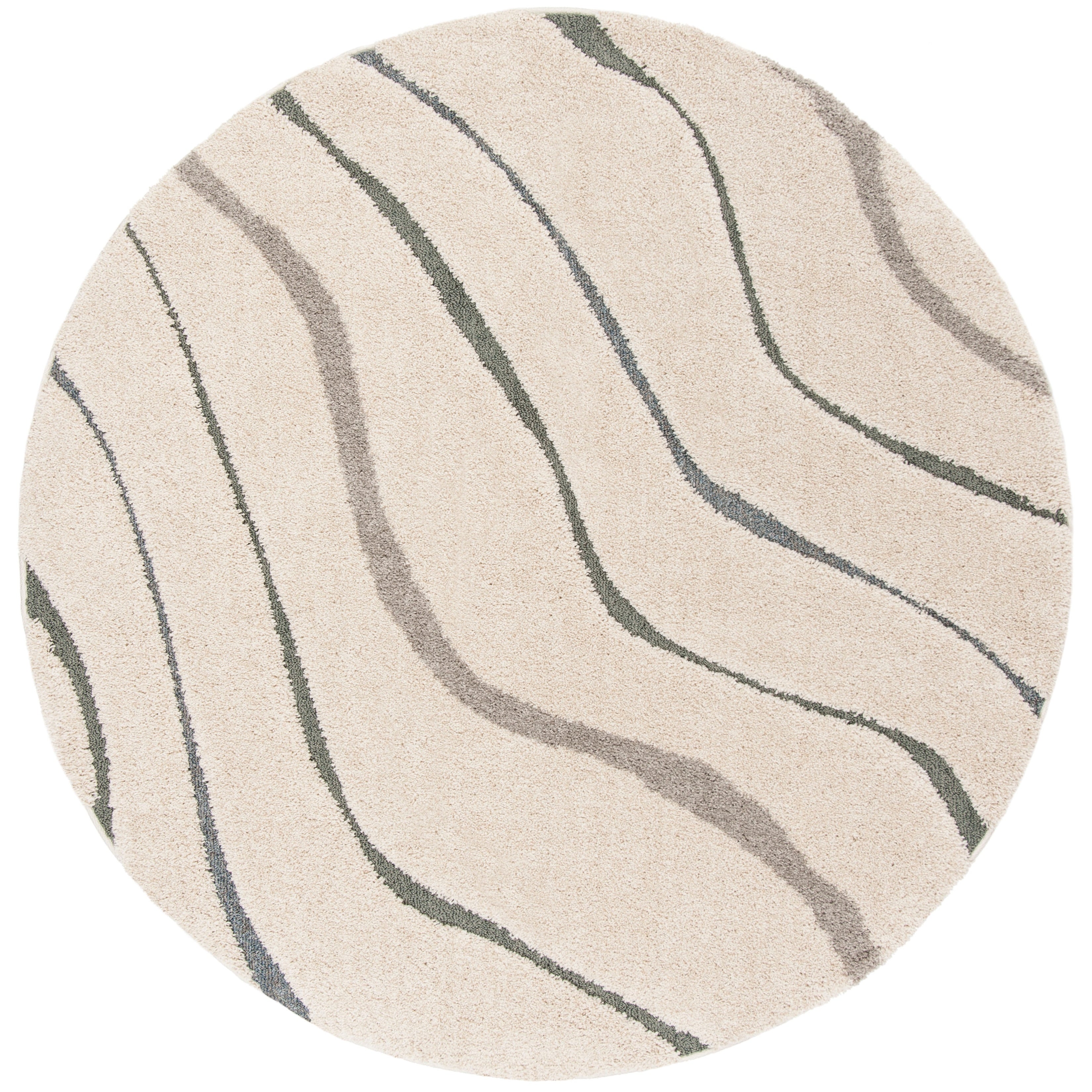SAFAVIEH Florida Shag Borbala Soft Serene Waves 1.2-inch Thick