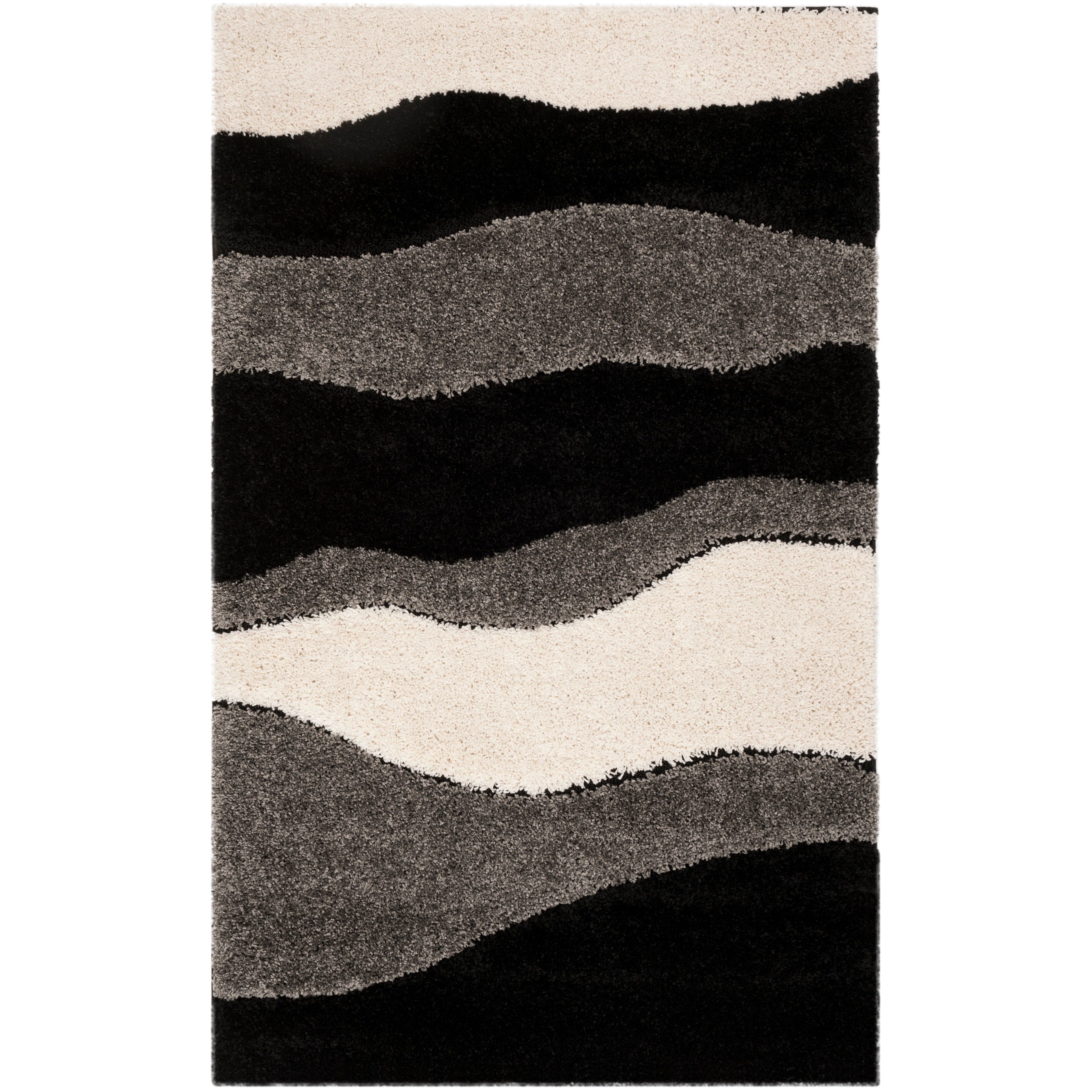 SAFAVIEH Florida Shag Melahat Abstract Wave 1.2-inch Thick Rug