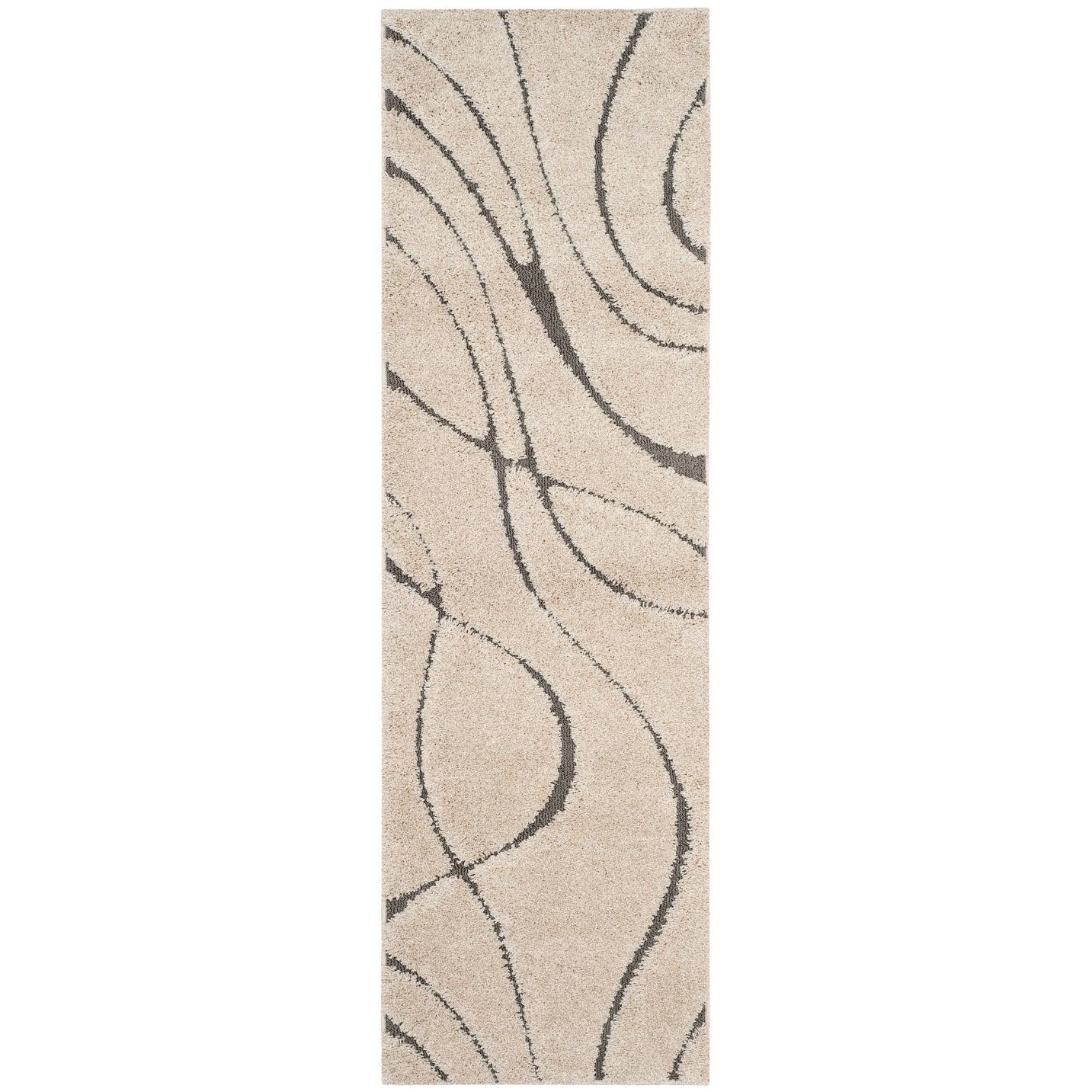 SAFAVIEH Florida Shag Staka Abstract Waves 1.2-inch Area Rug