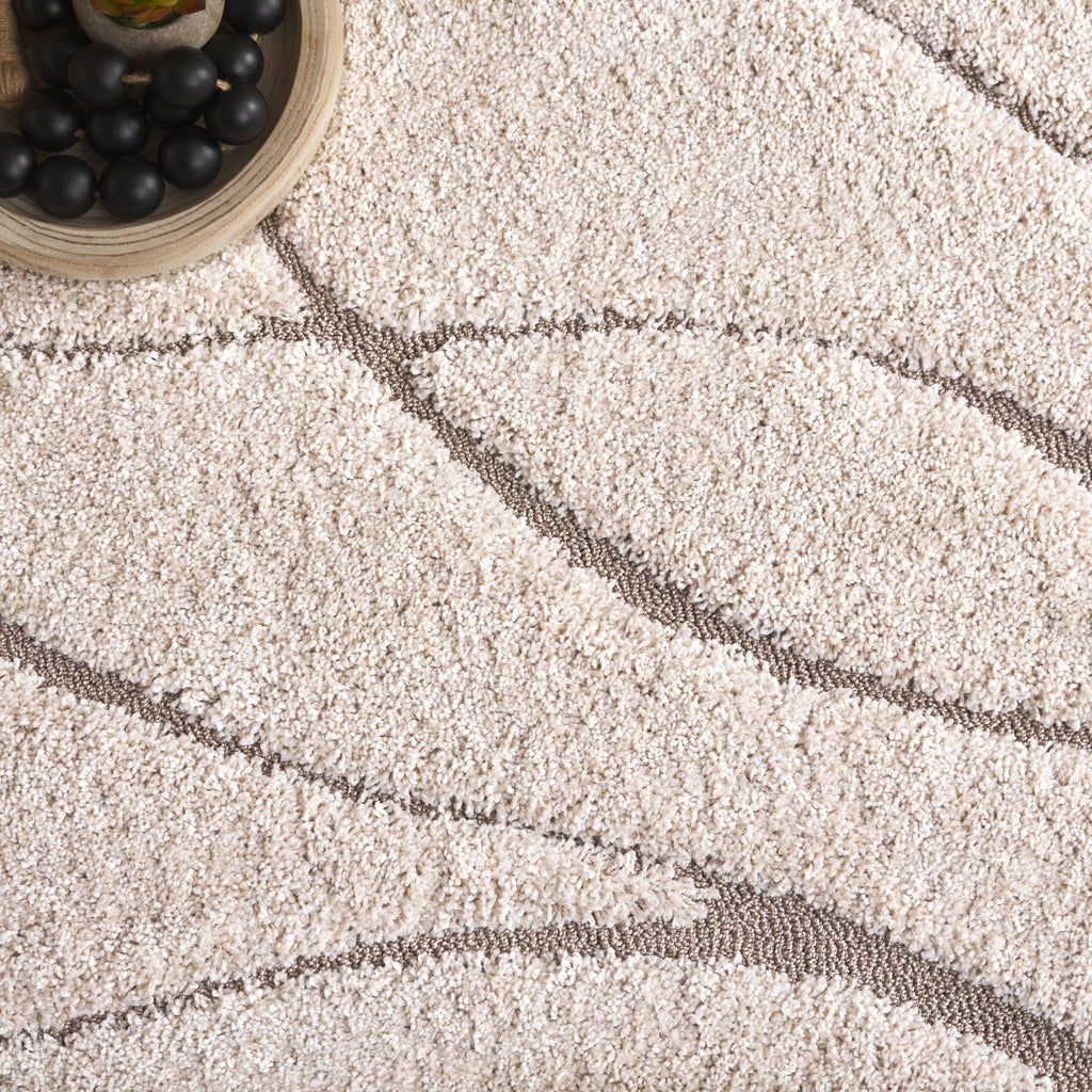 Tapis SAFAVIEH Florida Shag Staka Abstract Waves de 3 cm d'épaisseur