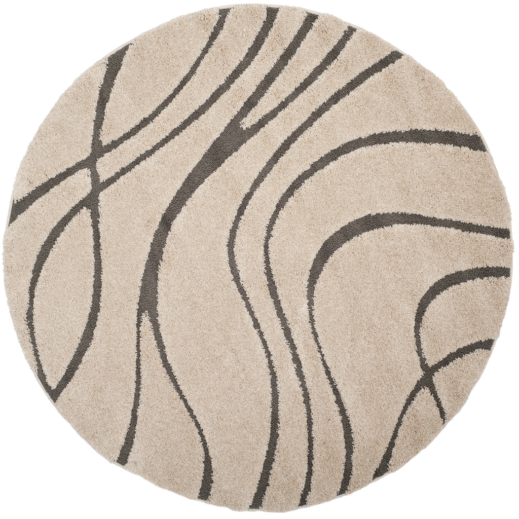 Tapis SAFAVIEH Florida Shag Staka Abstract Waves de 3 cm d'épaisseur