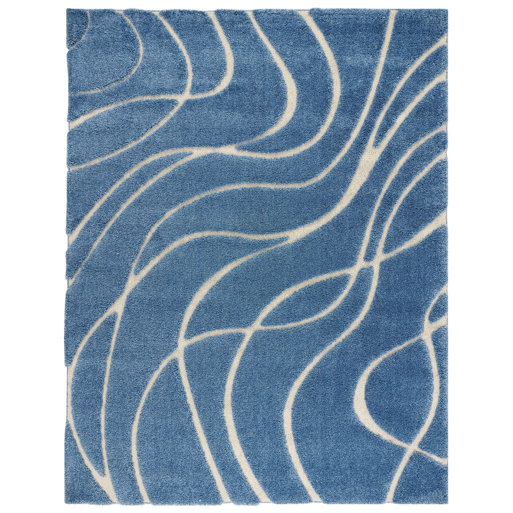 Tapis SAFAVIEH Florida Shag Staka Abstract Waves de 3 cm d'épaisseur