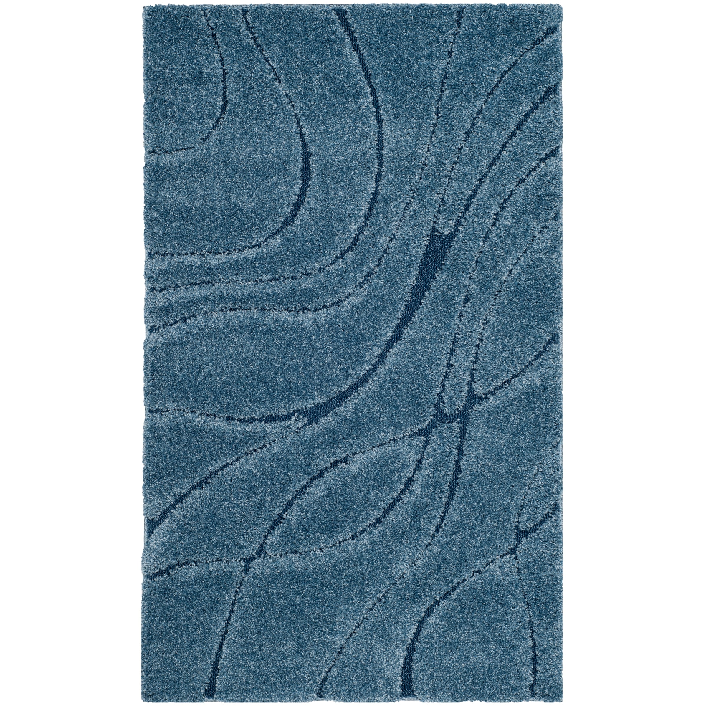 SAFAVIEH Florida Shag Staka Abstract Waves 1.2-inch Area Rug