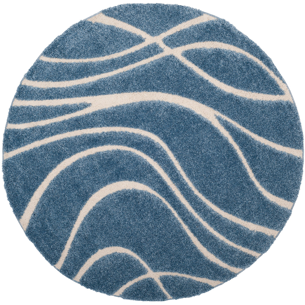 Tapis SAFAVIEH Florida Shag Staka Abstract Waves de 3 cm d'épaisseur
