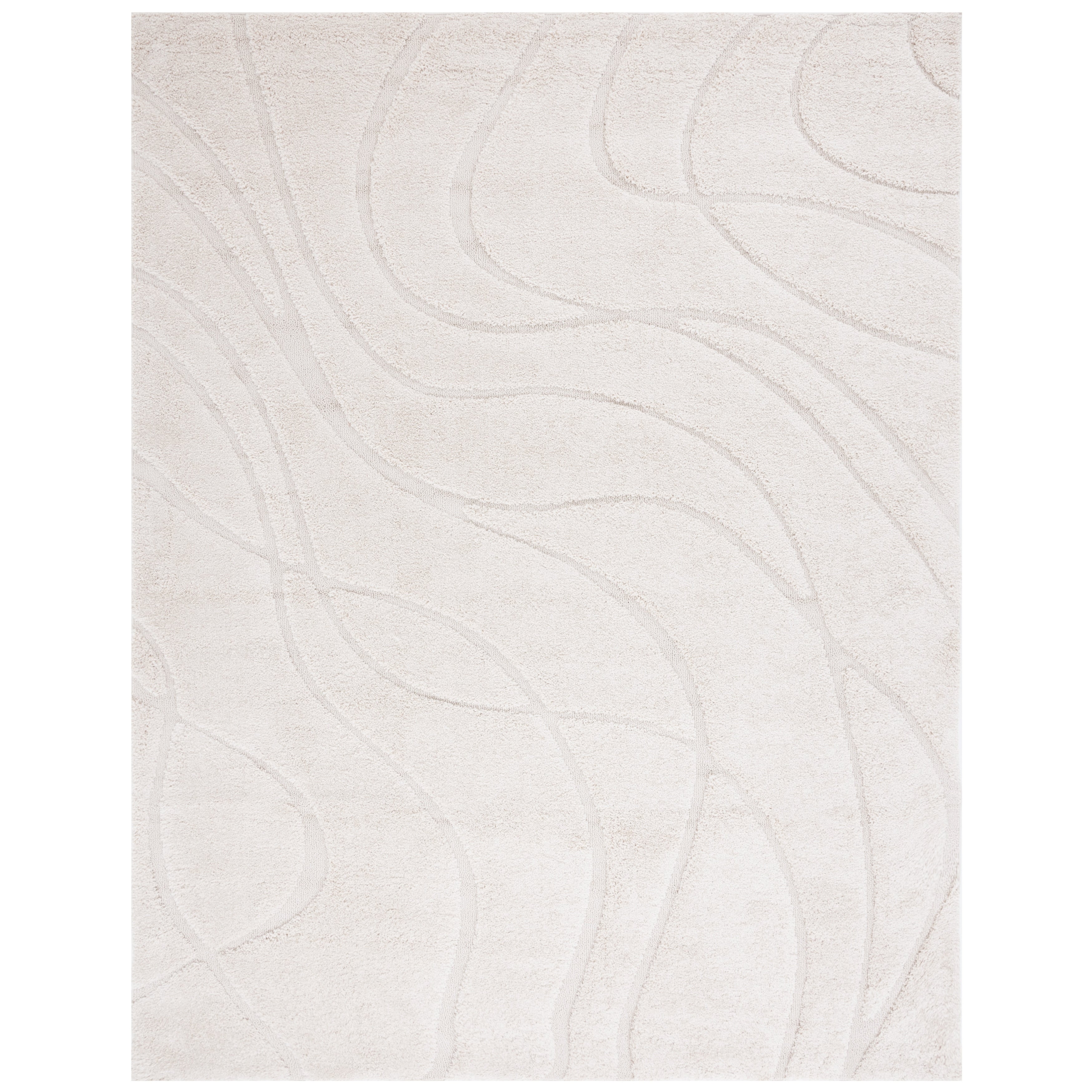 SAFAVIEH Florida Shag Staka Abstract Waves 1.2-inch Area Rug