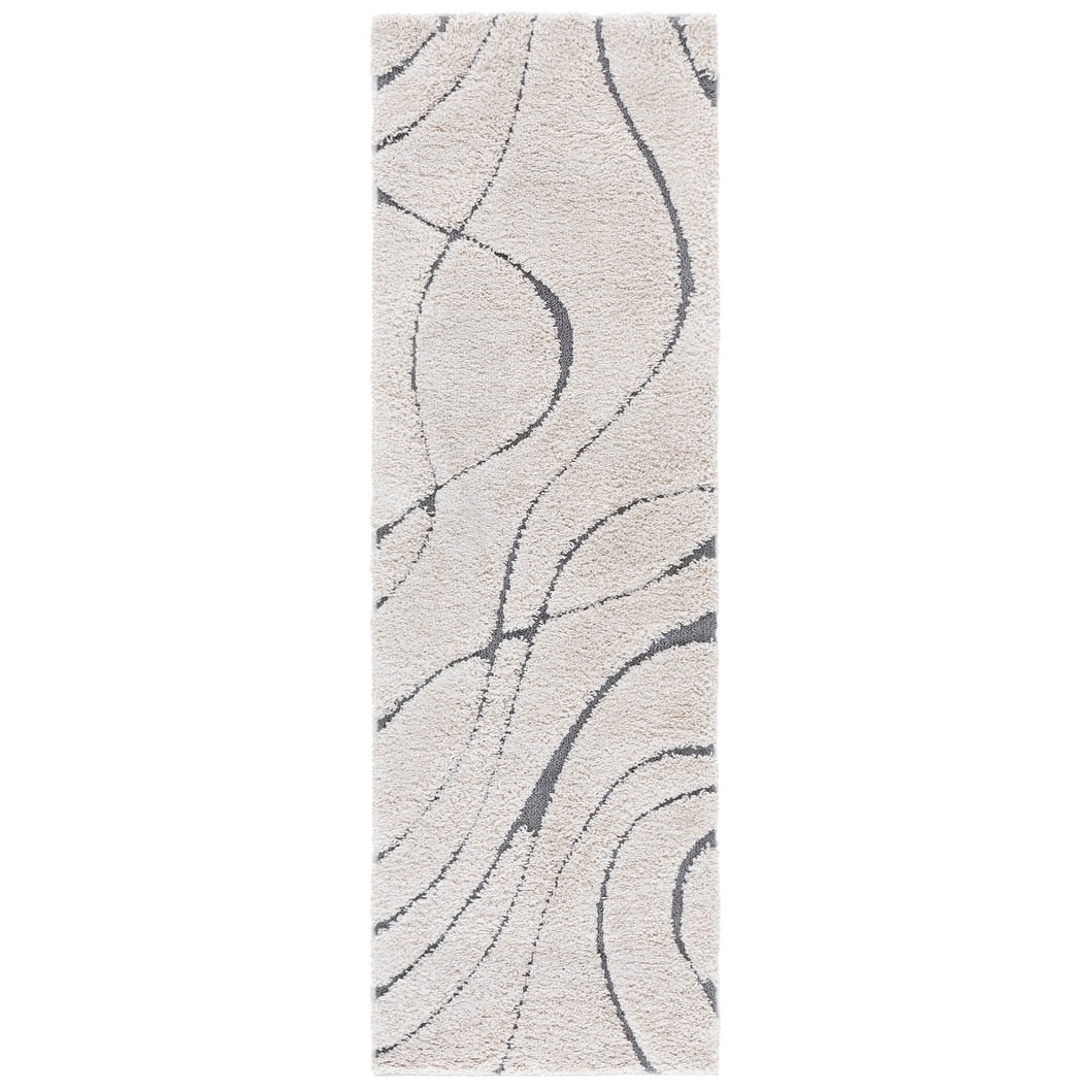 SAFAVIEH Florida Shag Staka Abstract Waves 1.2-inch Area Rug