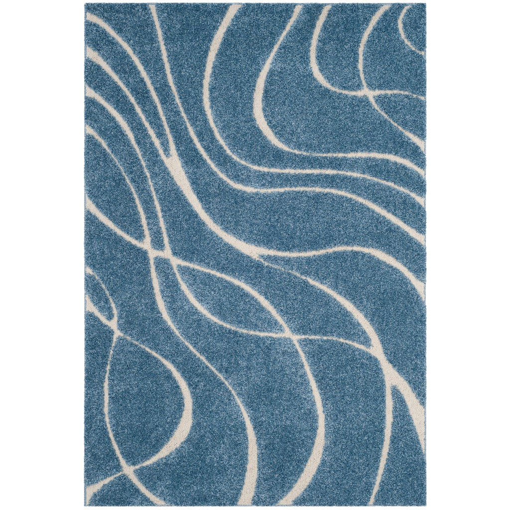 Tapis SAFAVIEH Florida Shag Staka Abstract Waves de 3 cm d'épaisseur