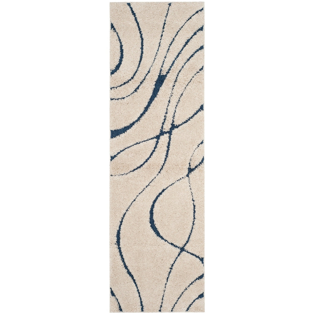 Tapis SAFAVIEH Florida Shag Staka Abstract Waves de 3 cm d'épaisseur