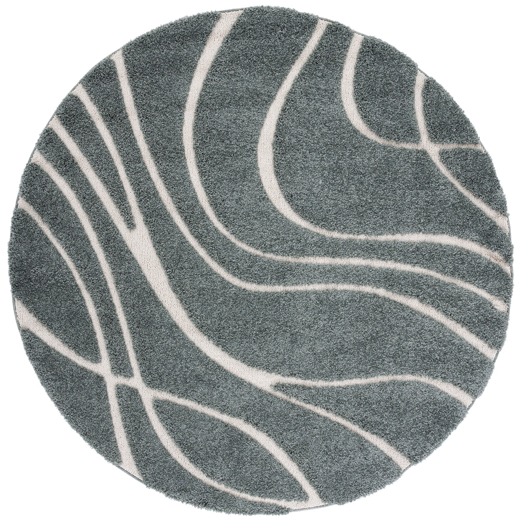Tapis SAFAVIEH Florida Shag Staka Abstract Waves de 3 cm d'épaisseur