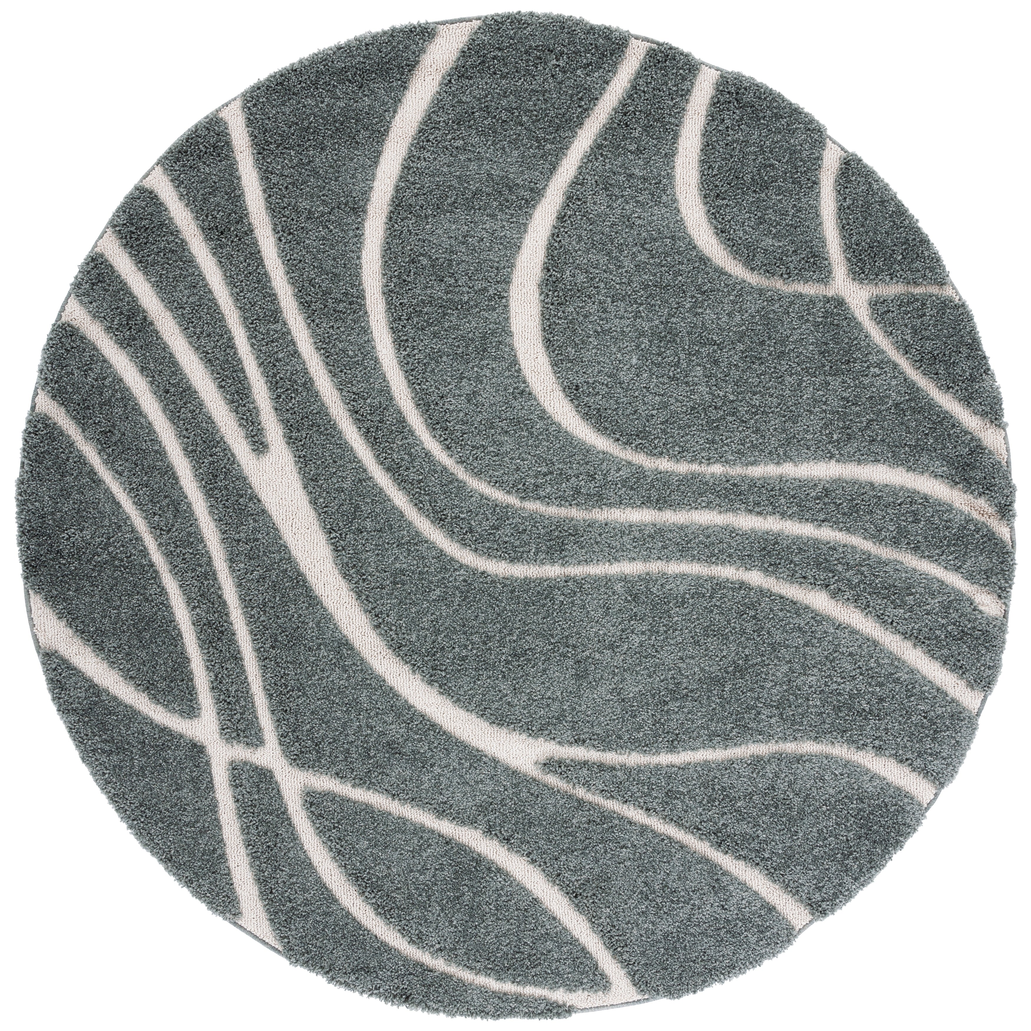 SAFAVIEH Florida Shag Staka Abstract Waves 1.2-inch Area Rug