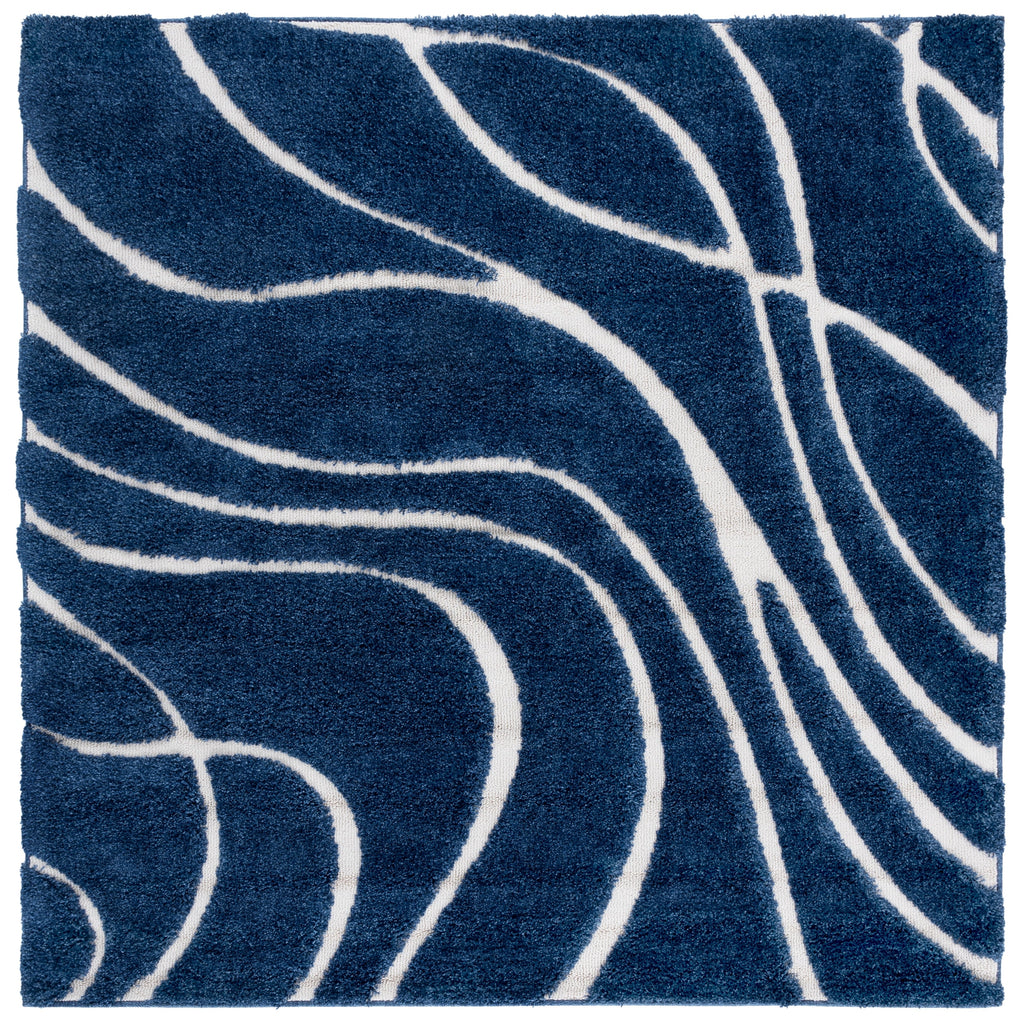 Tapis SAFAVIEH Florida Shag Staka Abstract Waves de 3 cm d'épaisseur