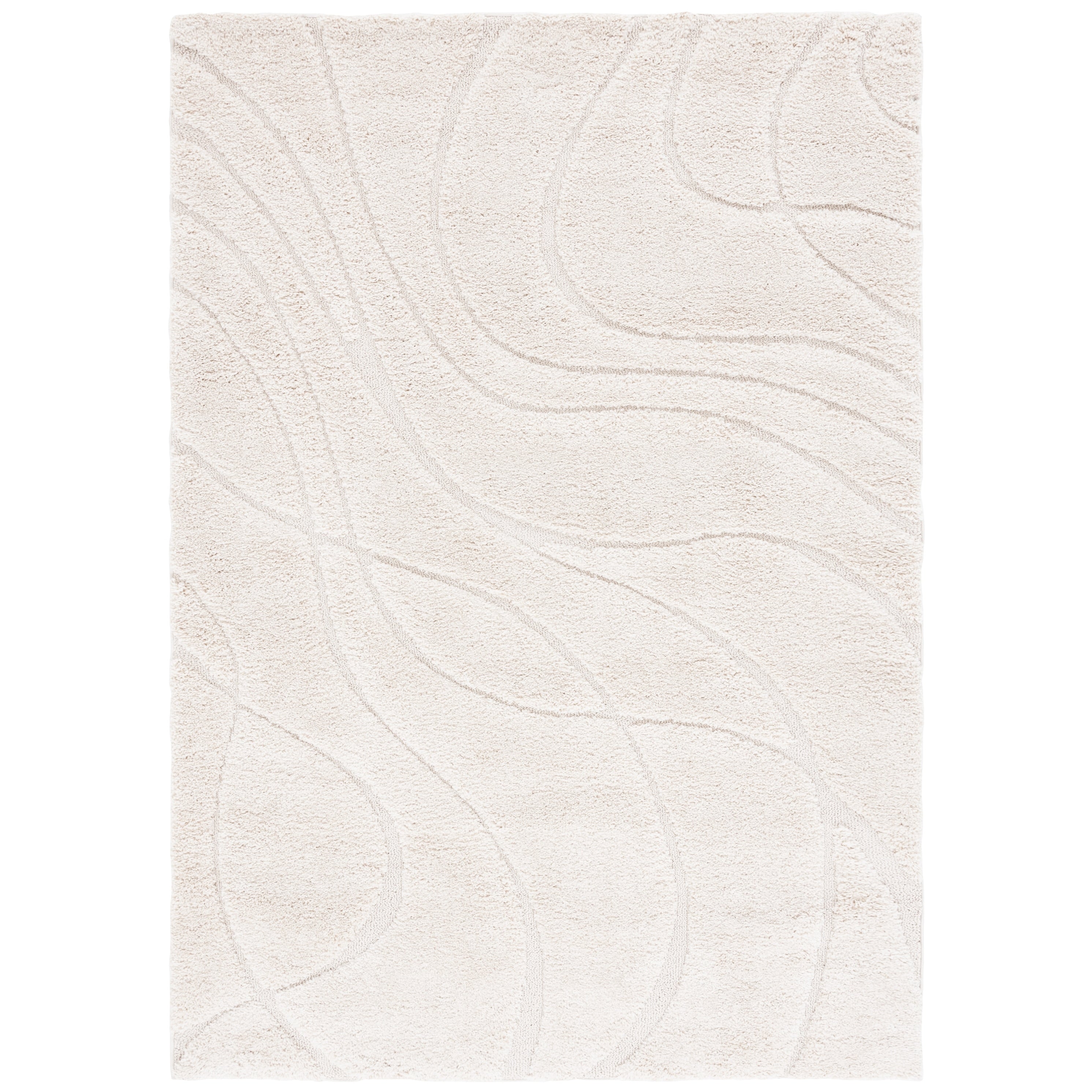 SAFAVIEH Florida Shag Staka Abstract Waves 1.2-inch Area Rug