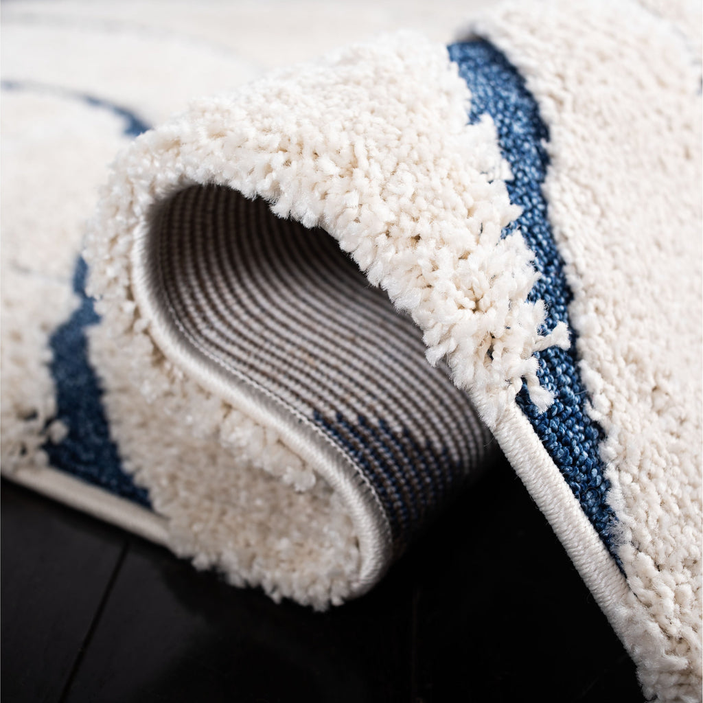 Tapis SAFAVIEH Florida Shag Staka Abstract Waves de 3 cm d'épaisseur