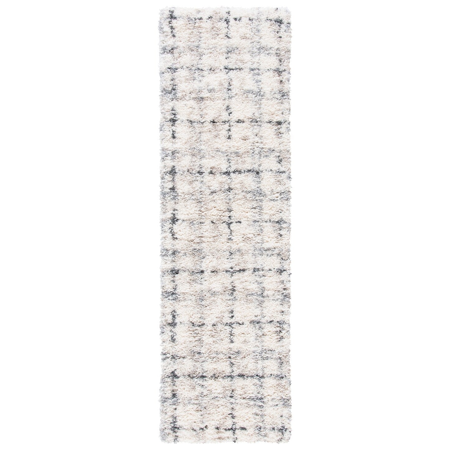 SAFAVIEH Fontana Shag Ashton Modern Check 2-inch Thick Rug