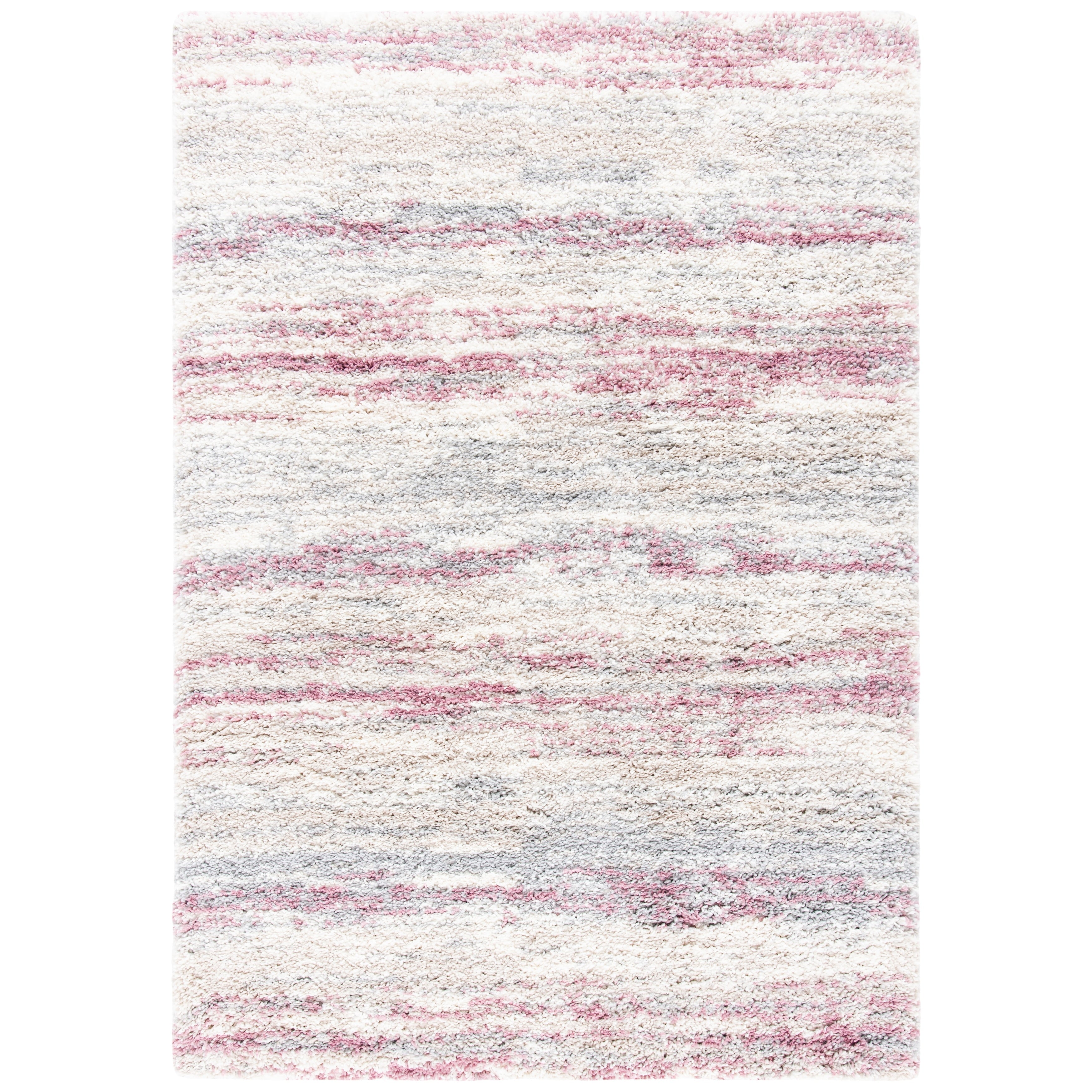 SAFAVIEH Fontana Shag Mevlide Modern Stripe 2-inch Thick Rug
