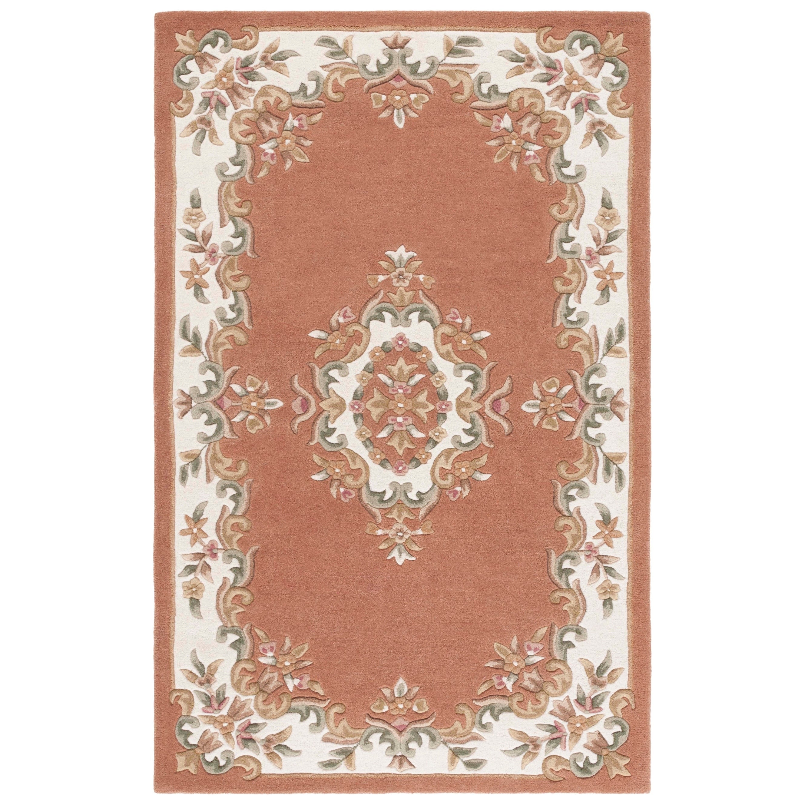 SAFAVIEH Handmade Aubusson Hale Traditional Wool Rug.