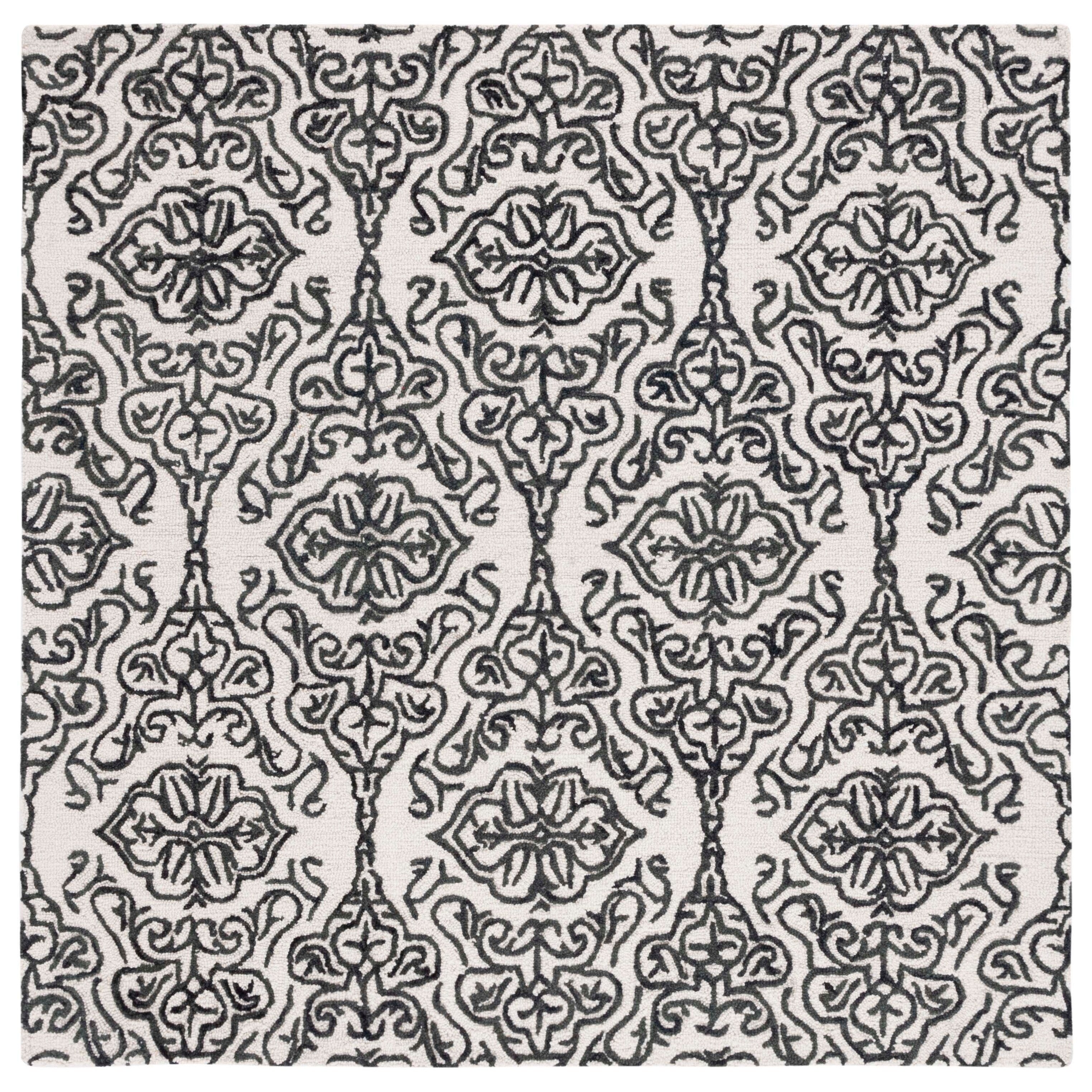 SAFAVIEH Handmade Blossom Cateluta Modern Floral Wool Rug