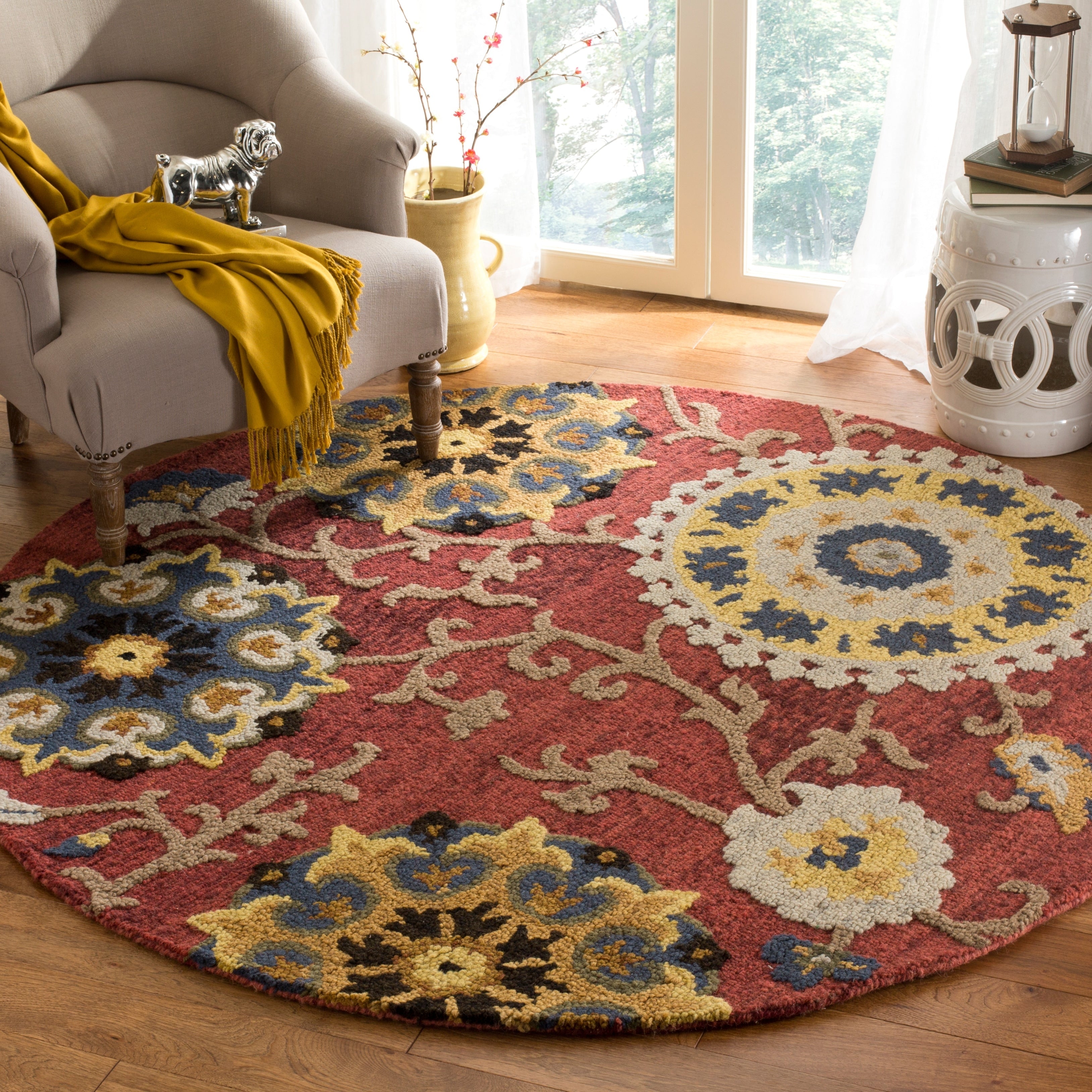 SAFAVIEH Handmade Blossom Maaret Modern Floral Wool Rug