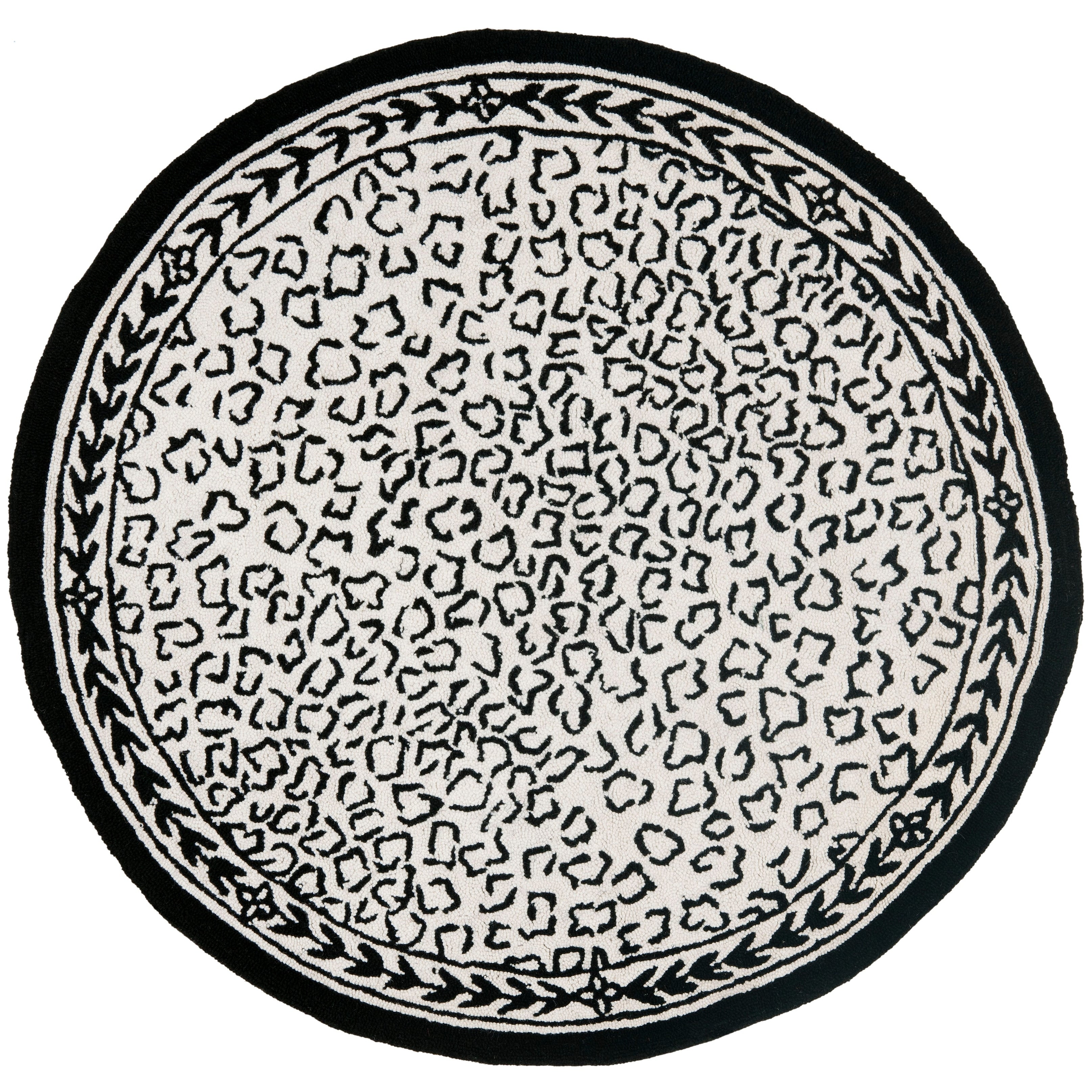 SAFAVIEH Handmade Chelsea Solar Garden Leopard French Country Wool Rug