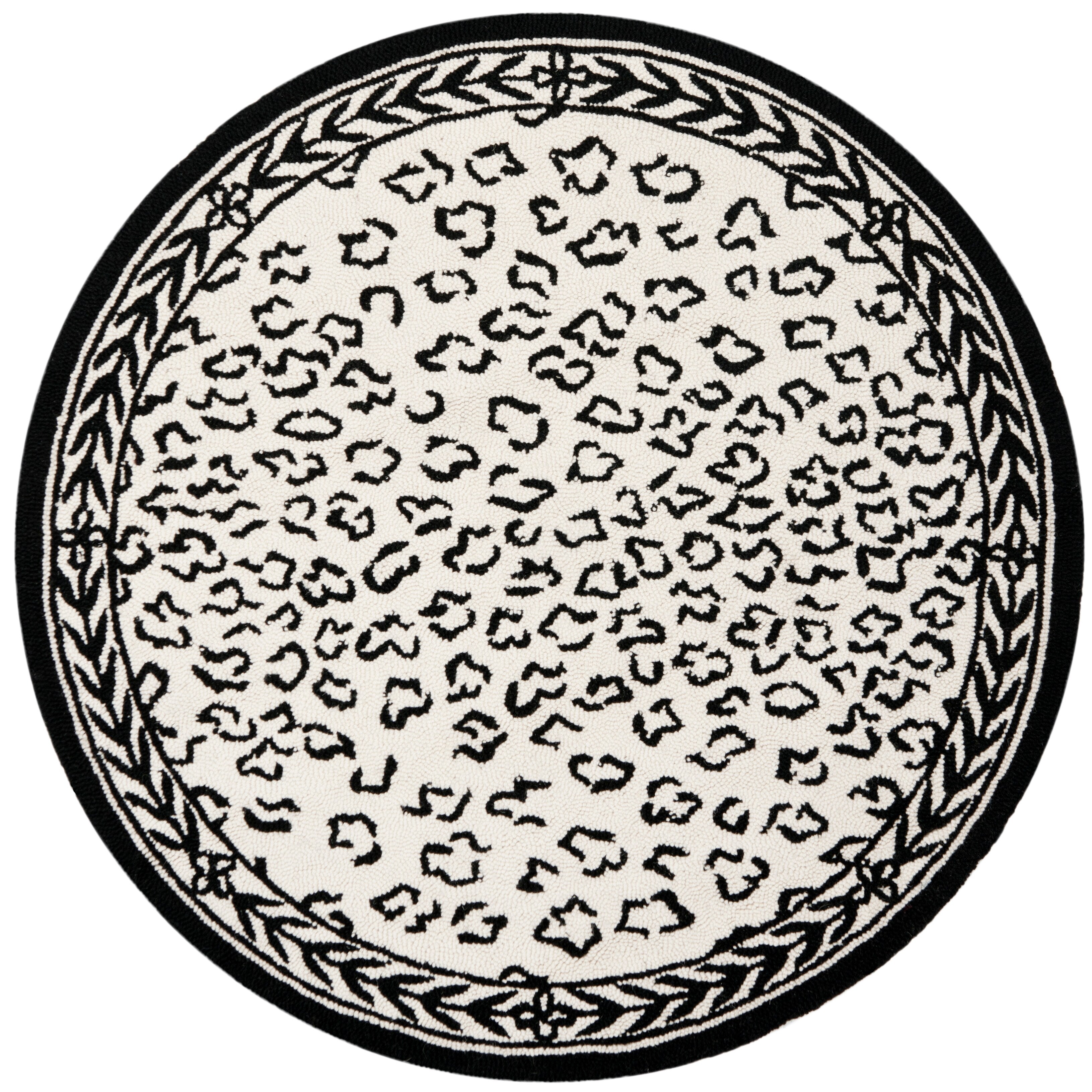 SAFAVIEH Handmade Chelsea Solar Garden Leopard French Country Wool Rug