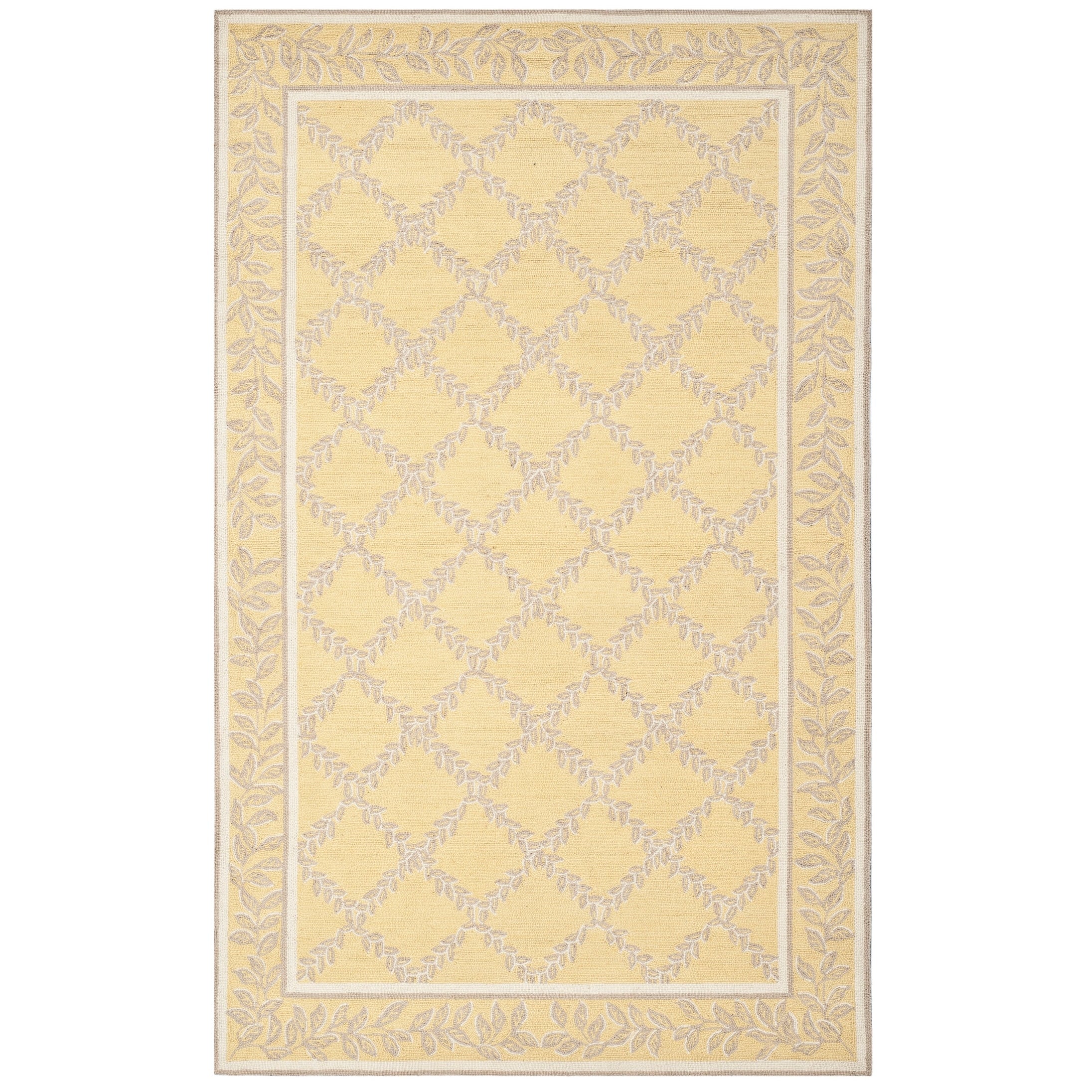 SAFAVIEH Handmade Chelsea Sunstripe Trellis French Country Wool Rug