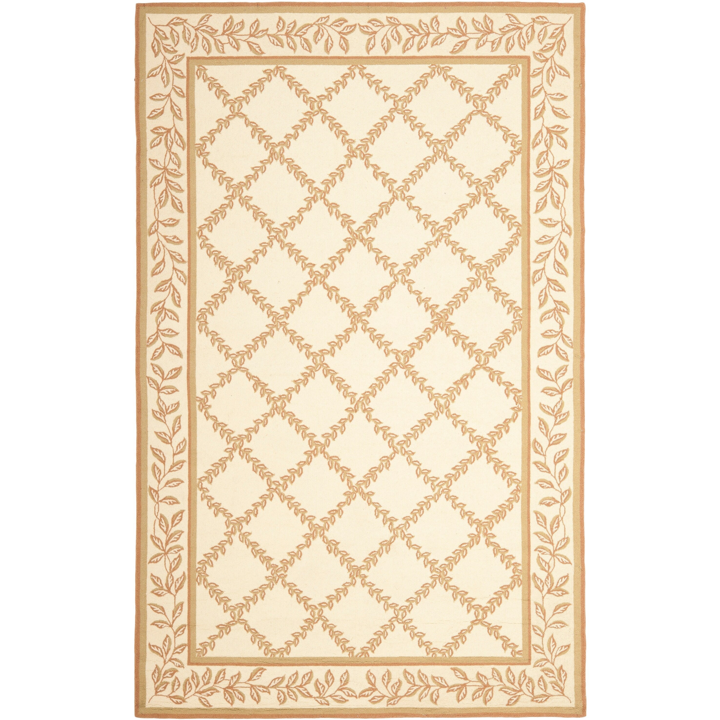 SAFAVIEH Handmade Chelsea Sunstripe Trellis French Country Wool Rug