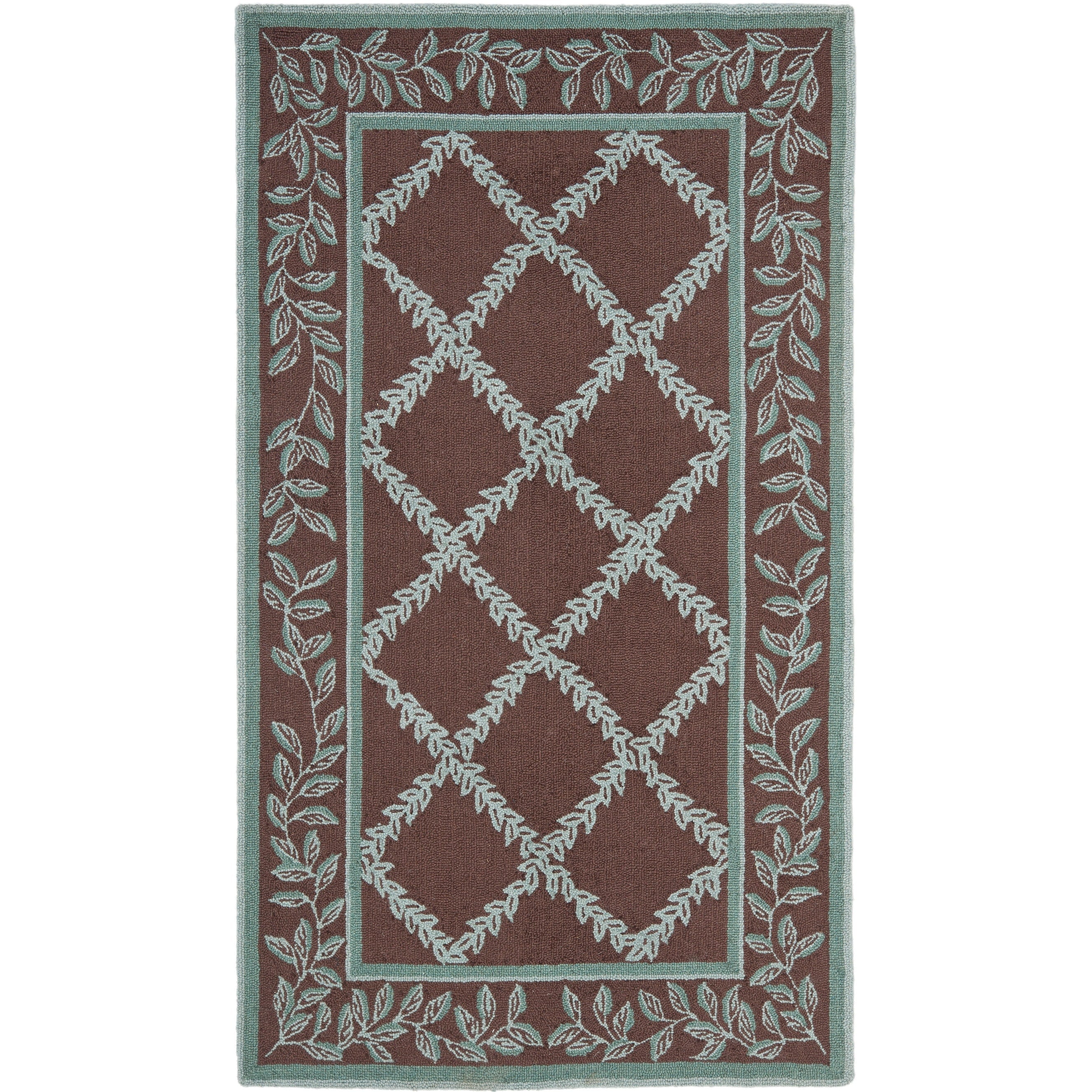 SAFAVIEH Handmade Chelsea Sunstripe Trellis French Country Wool Rug