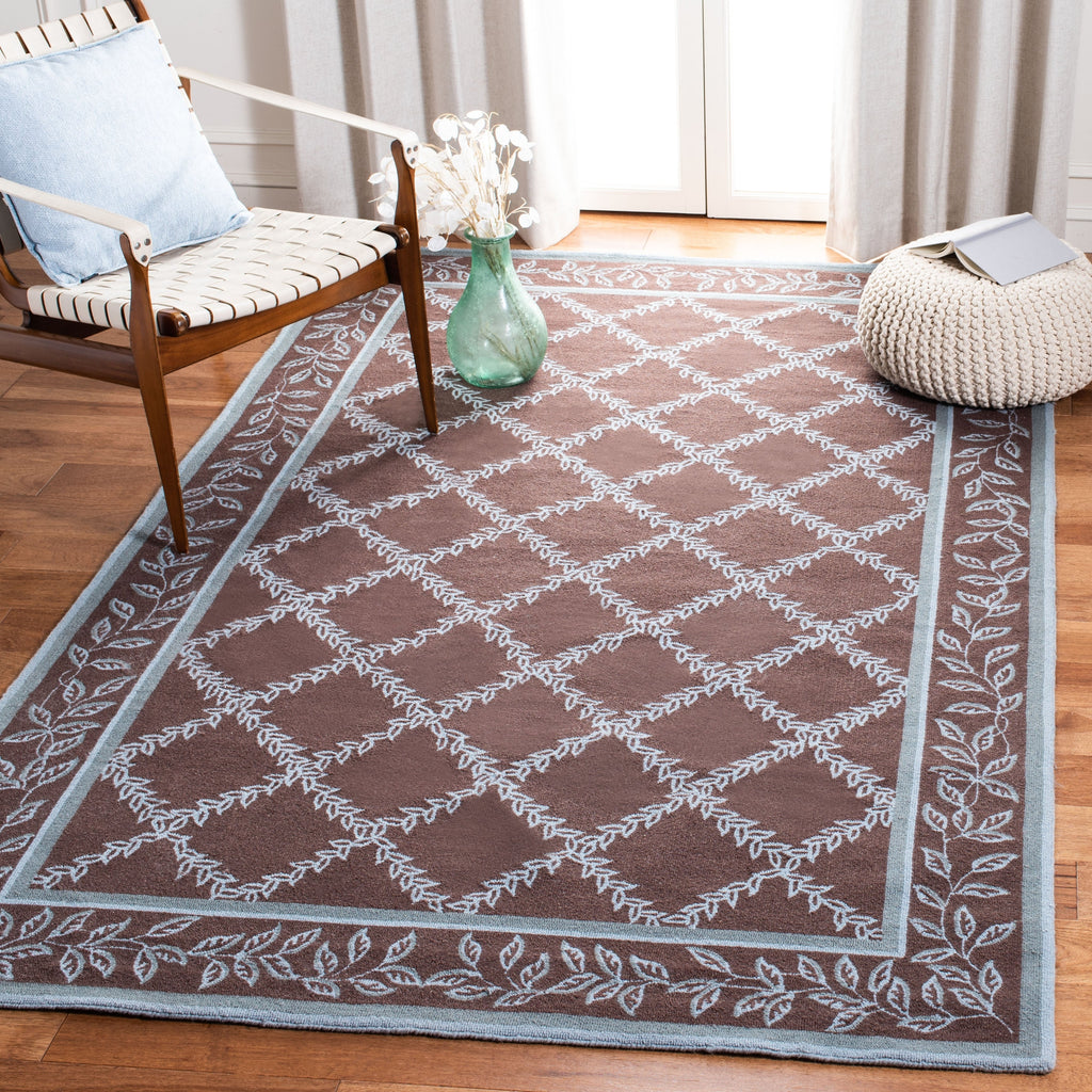 SAFAVIEH Handmade Chelsea Sunstripe Trellis French Country Wool Rug