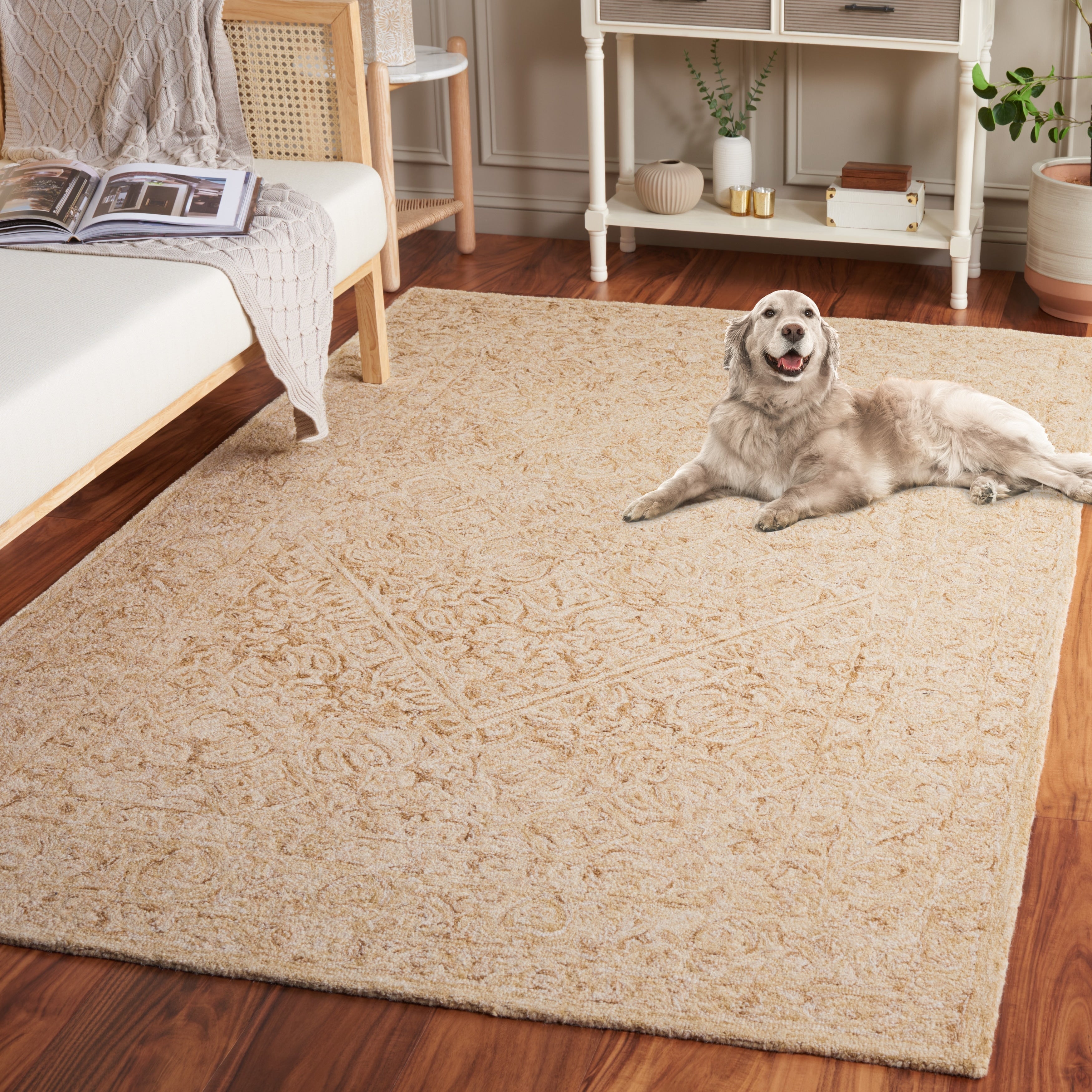 SAFAVIEH Handmade Dip Dye Ibtissam Watercolor Vintage Boho Wool