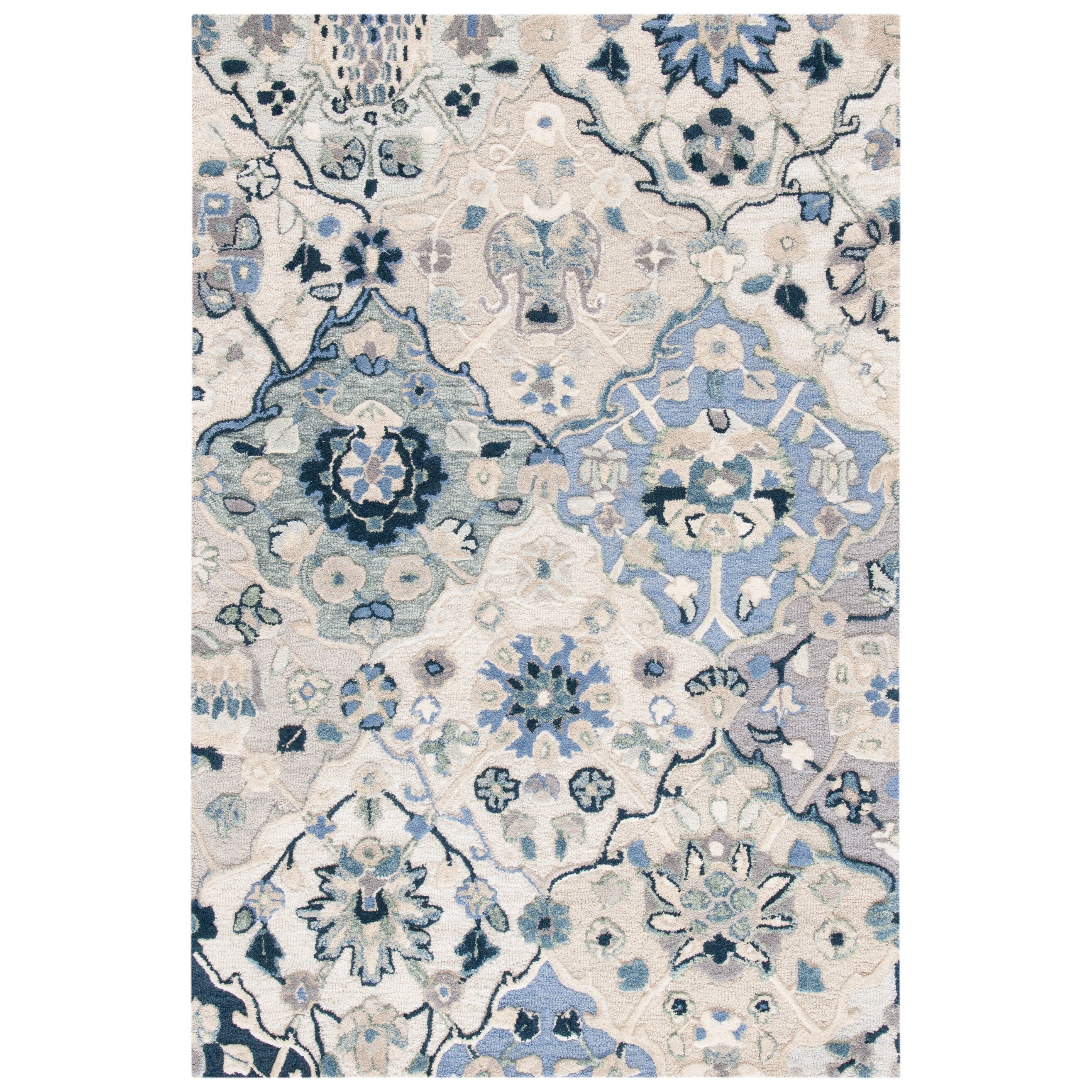 SAFAVIEH Handmade Glamour Printed Floral Wool Rug