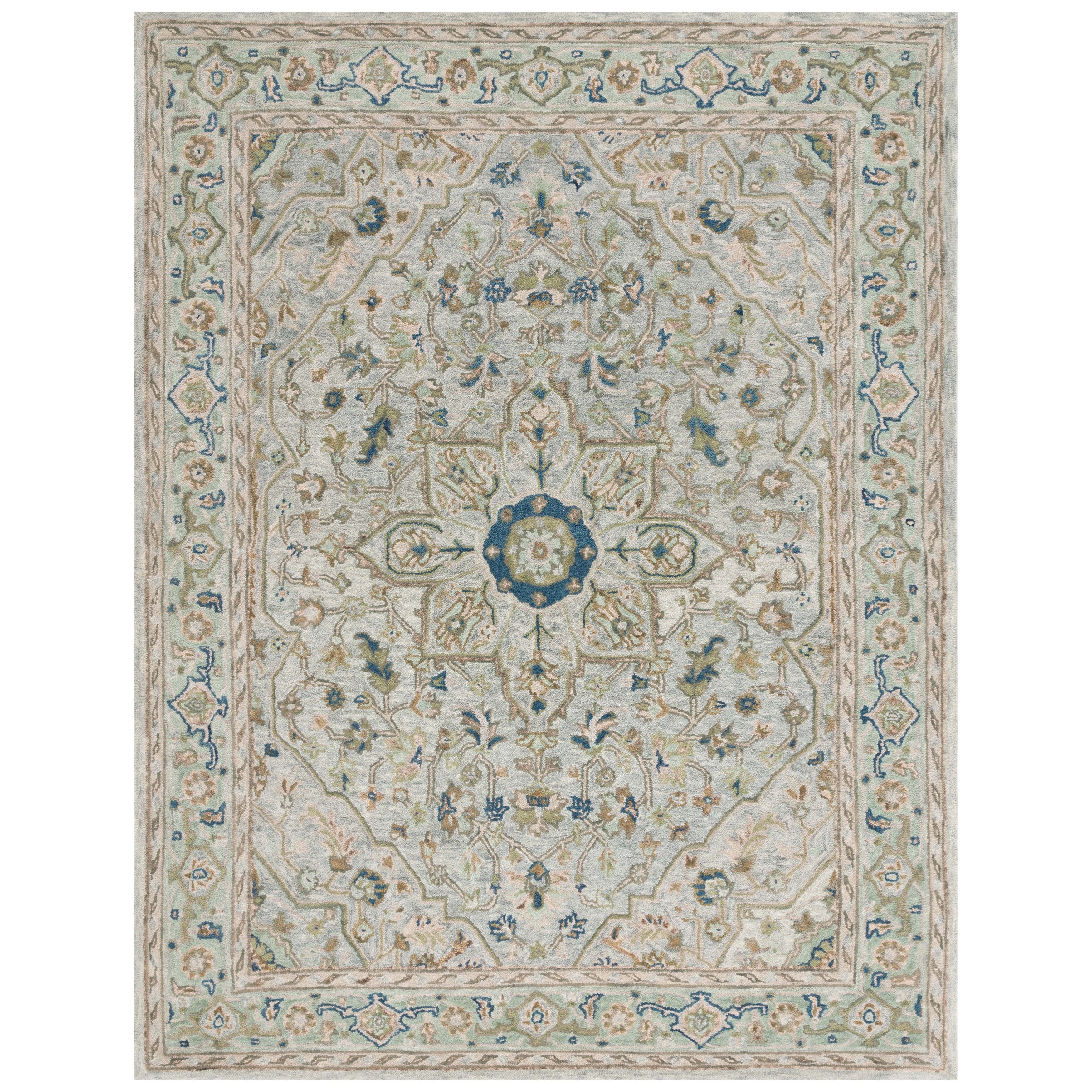 SAFAVIEH Handmade Heritage Damask Traditional Wool Rug
