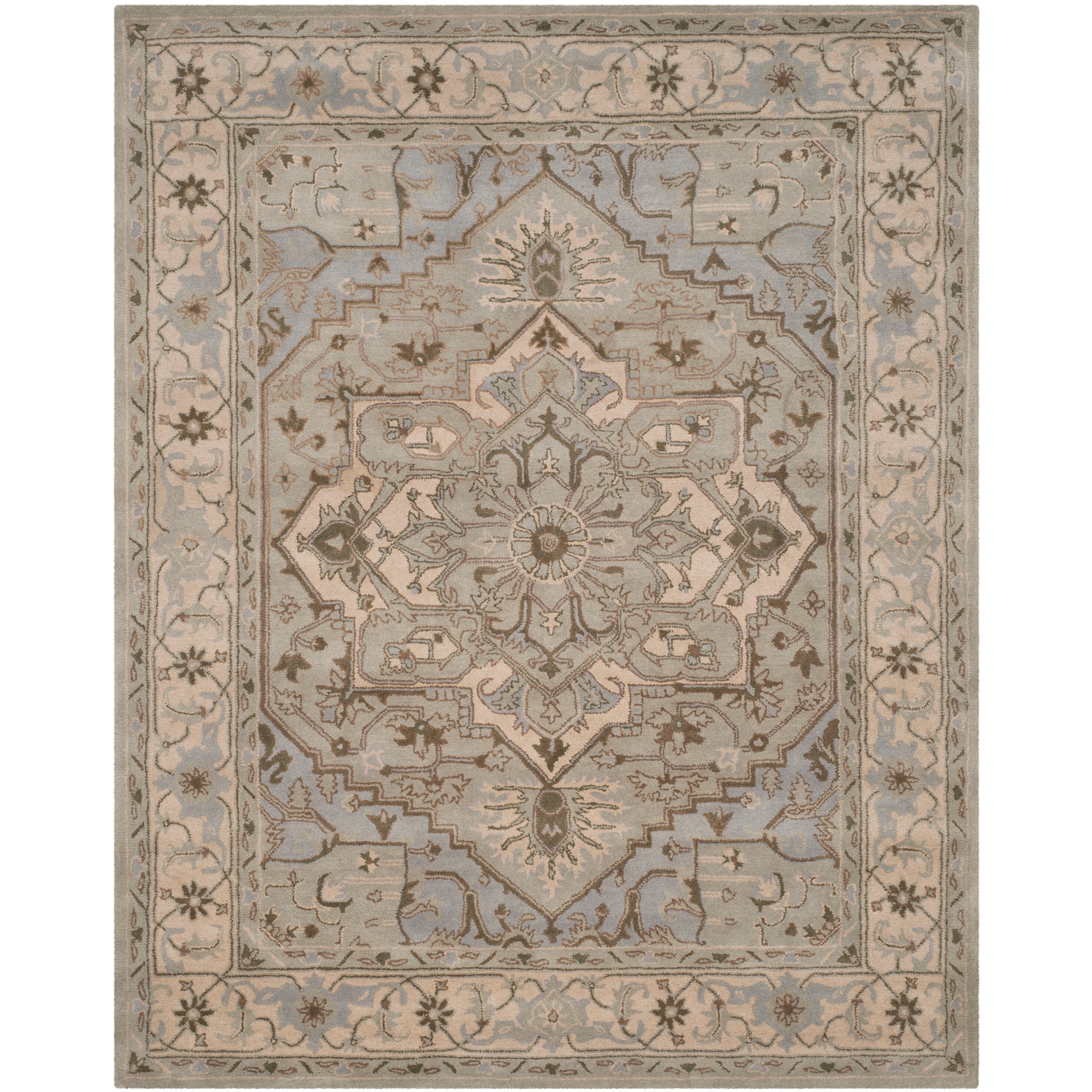 SAFAVIEH Handmade Heritage Floating Dahlia Traditional Oriental Wool Rug