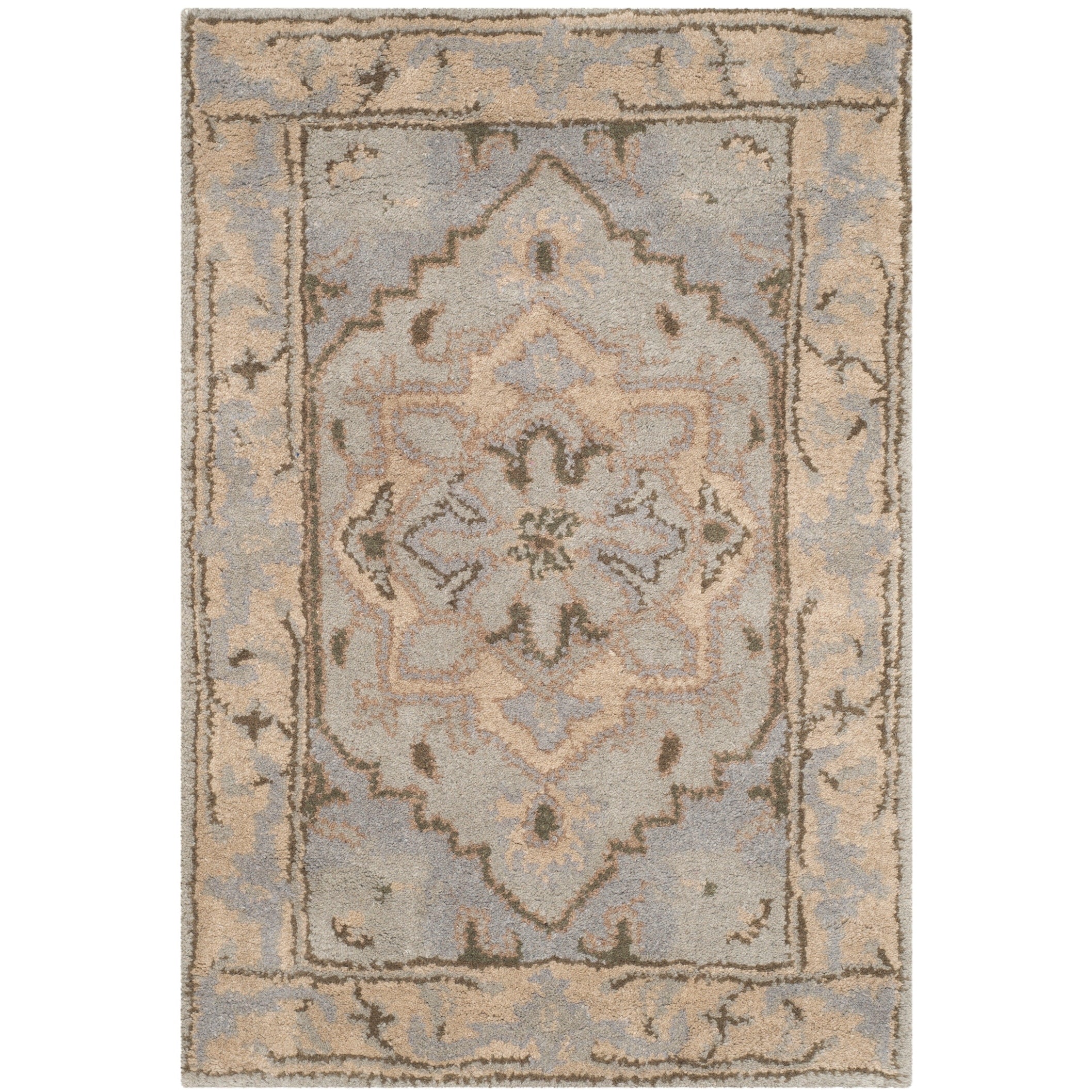 SAFAVIEH Handmade Heritage Floating Dahlia Traditional Oriental Wool Rug