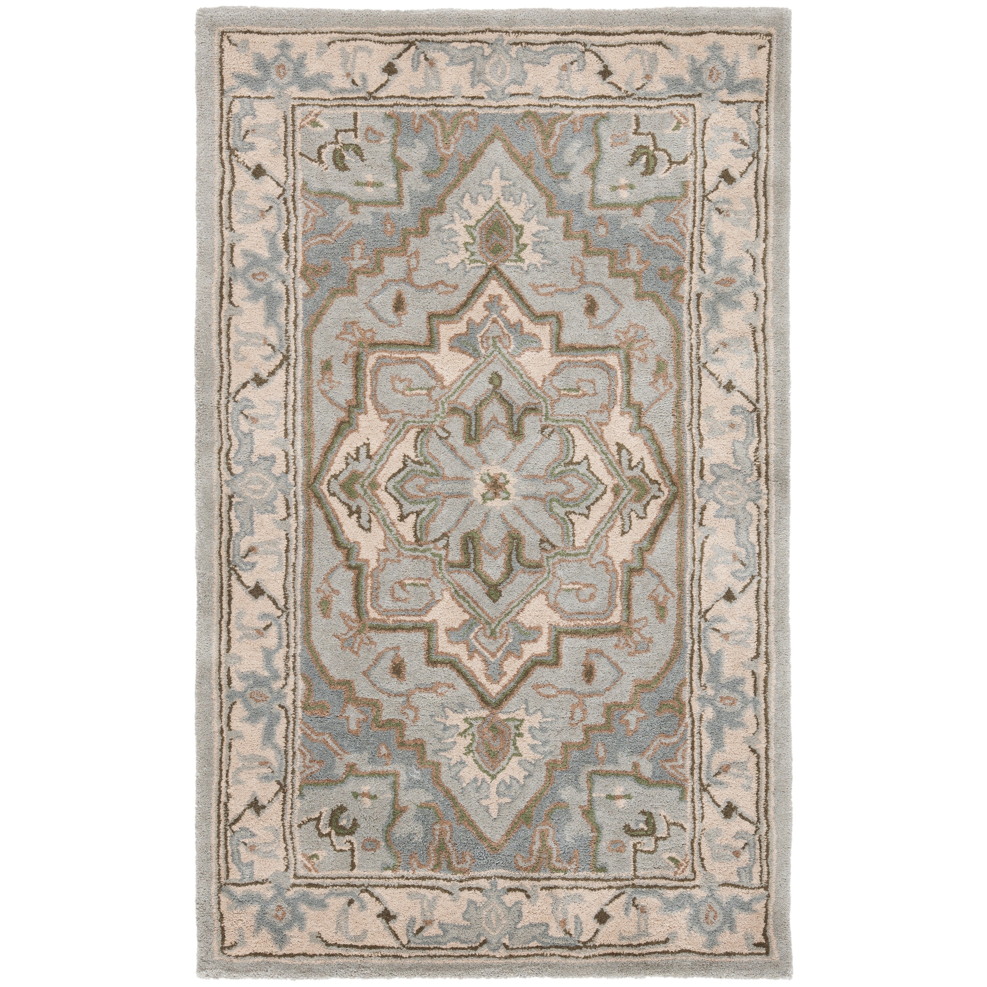 SAFAVIEH Handmade Heritage Floating Dahlia Traditional Oriental Wool Rug