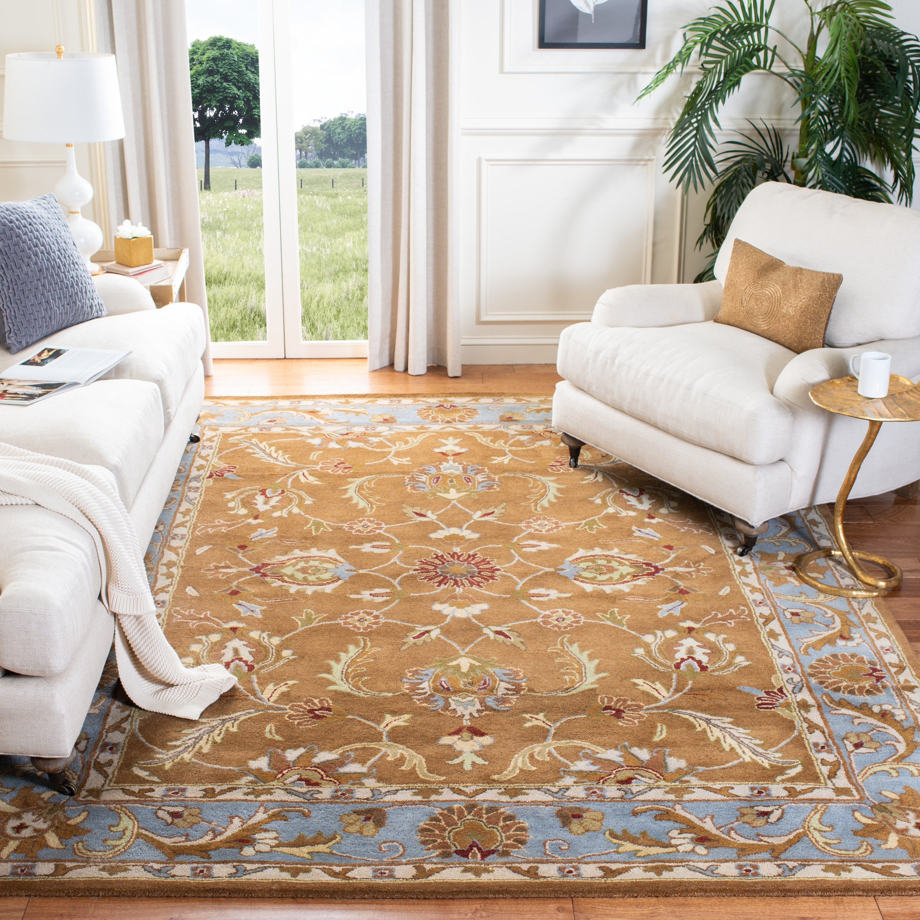 SAFAVIEH Handmade Heritage Full Bloom Traditional Oriental Wool Rug