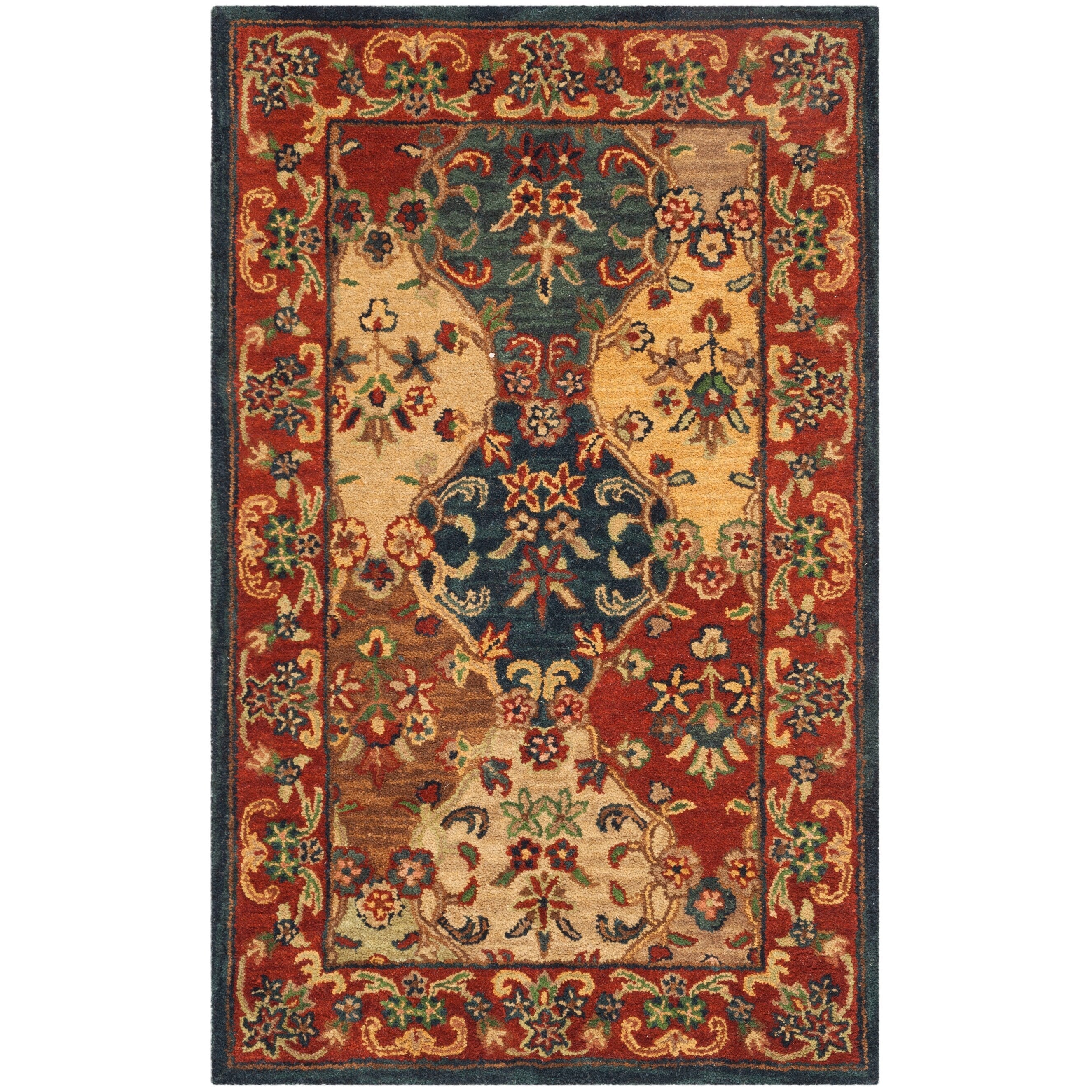 SAFAVIEH Handmade Heritage Reptilian Traditional Oriental Wool Rug