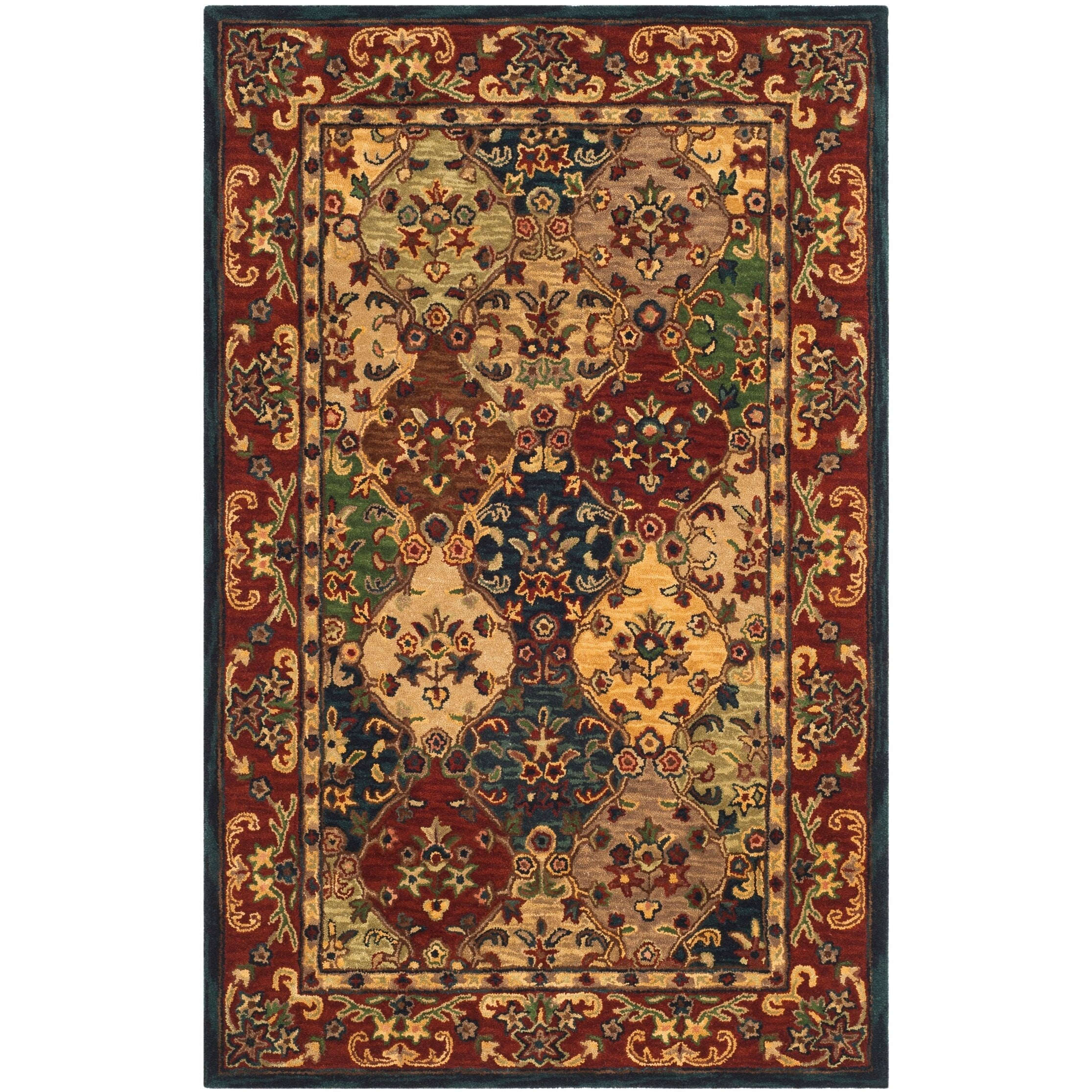 SAFAVIEH Handmade Heritage Reptilian Traditional Oriental Wool Rug