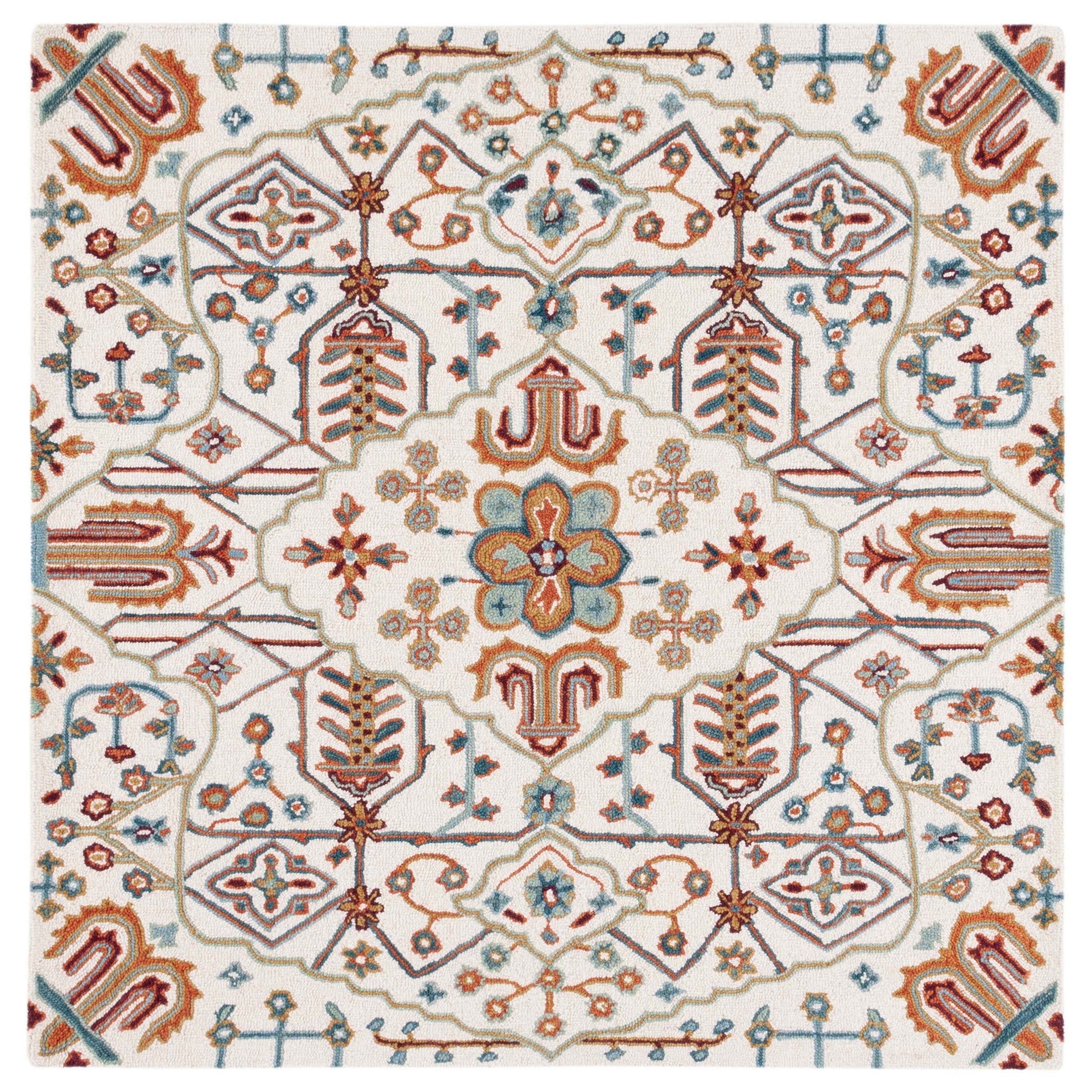SAFAVIEH Handmade Heritage Snjolaug Floral Wool Rug
