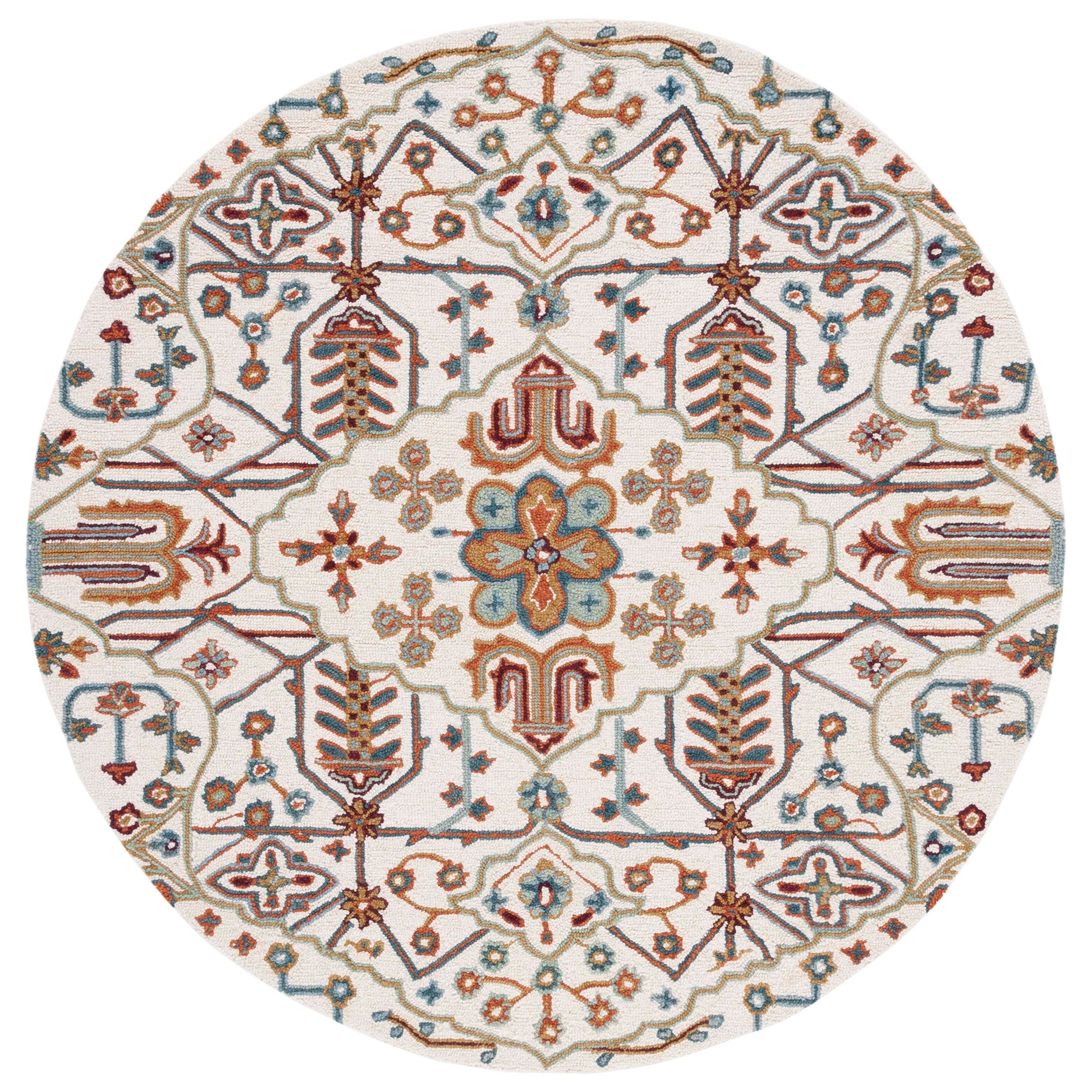 SAFAVIEH Handmade Heritage Snjolaug Floral Wool Rug