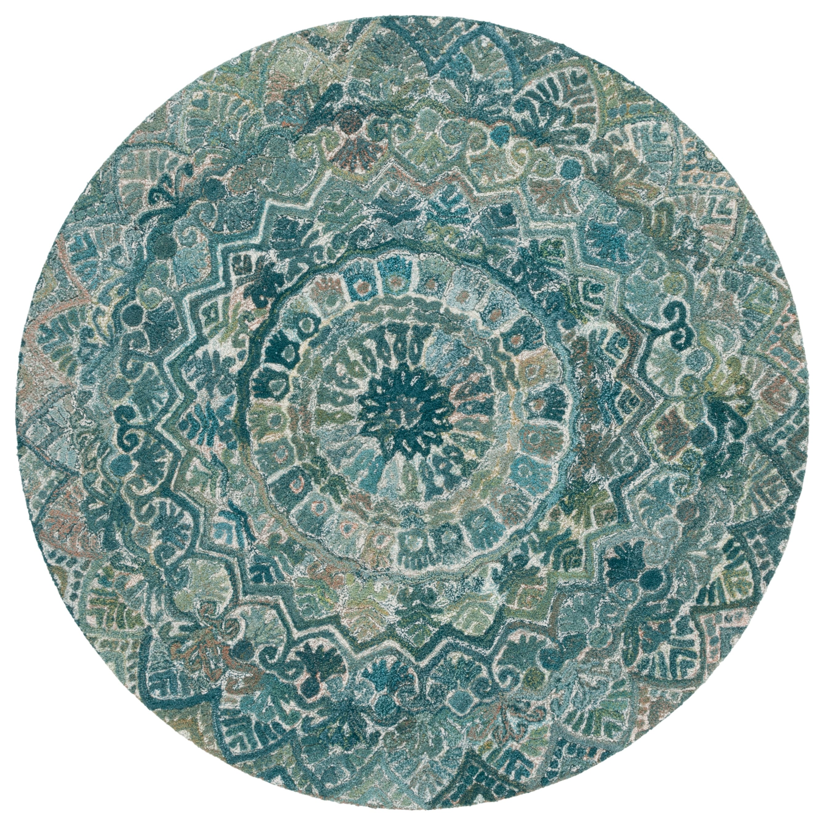 SAFAVIEH Handmade Marquee Carlijn Modern Medallion Wool Rug