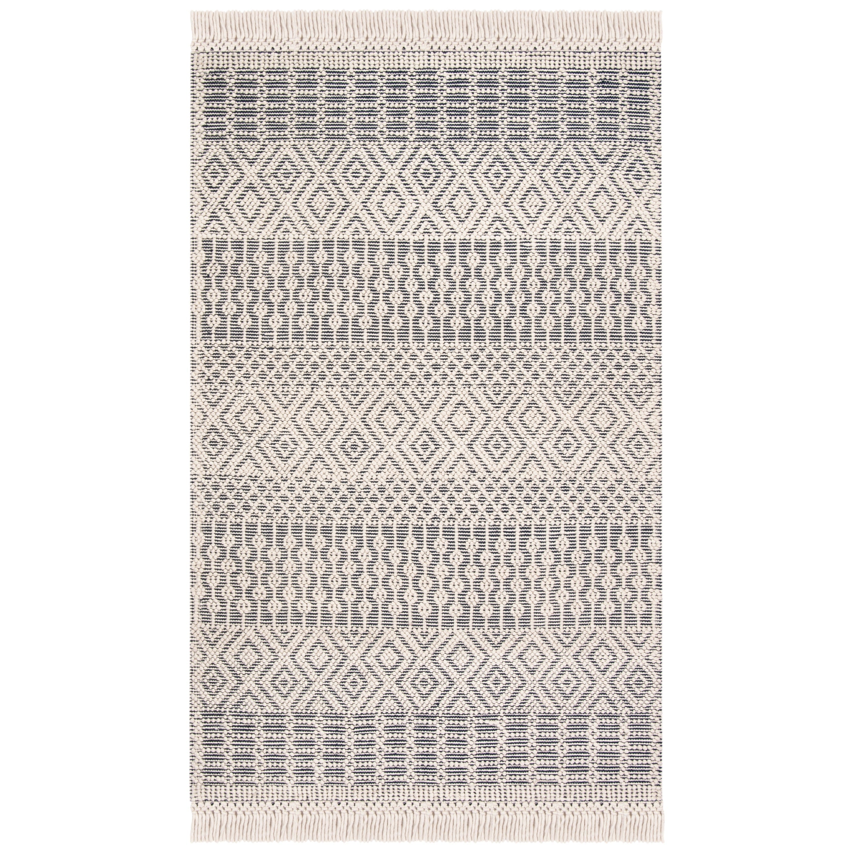 SAFAVIEH Handmade Natura Estel Wool Fringe Rug