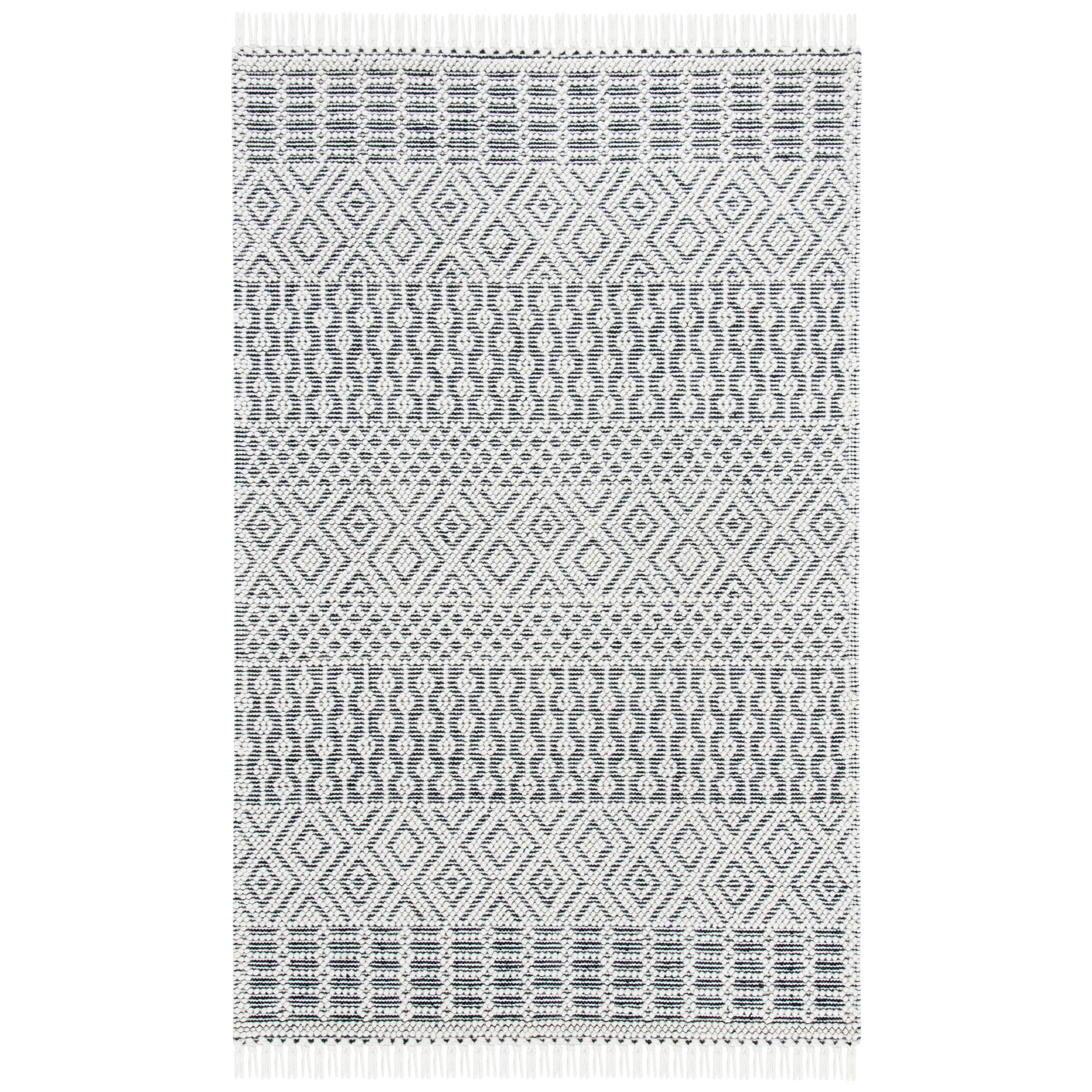 SAFAVIEH Handmade Natura Estel Wool Fringe Rug