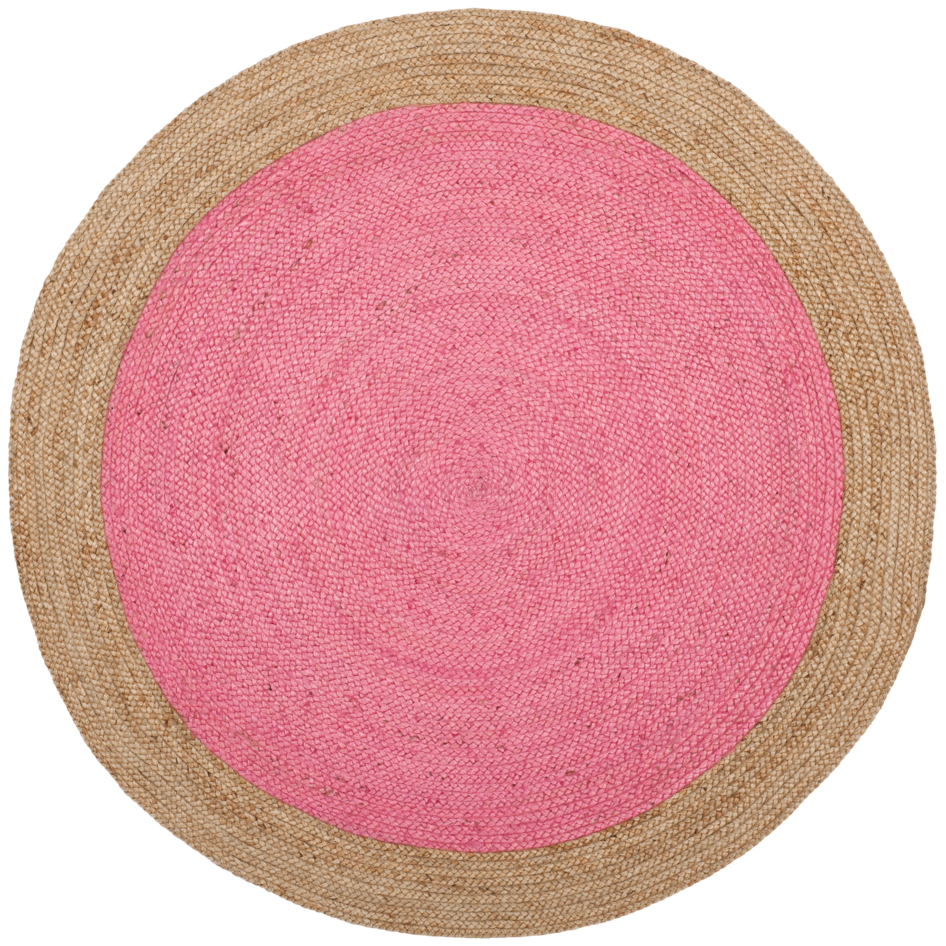 SAFAVIEH Handmade Natural Fiber Jolette Bordered Round Jute Rug
