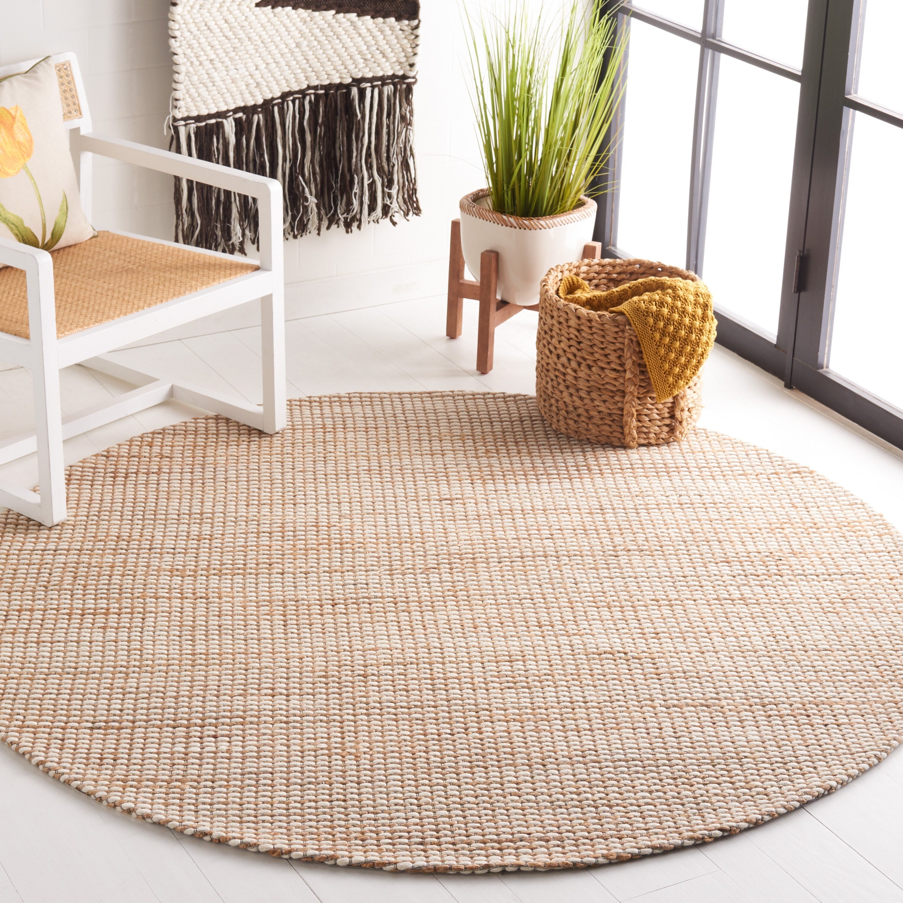 SAFAVIEH Handmade Natural Fiber Yareli Jute & Wool Rug..