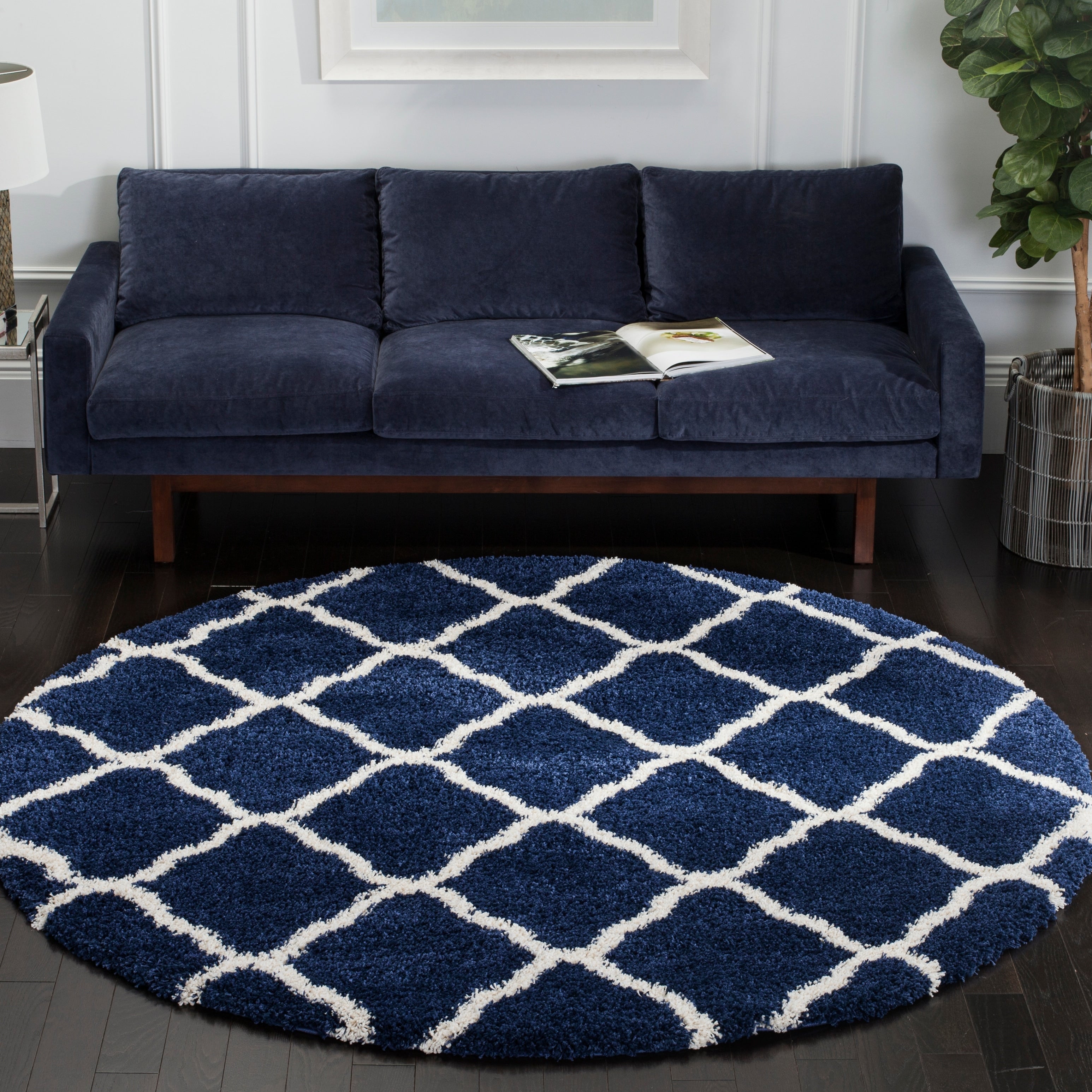 SAFAVIEH Hudson Shag Athena Trellis 2-inch Thick Rug